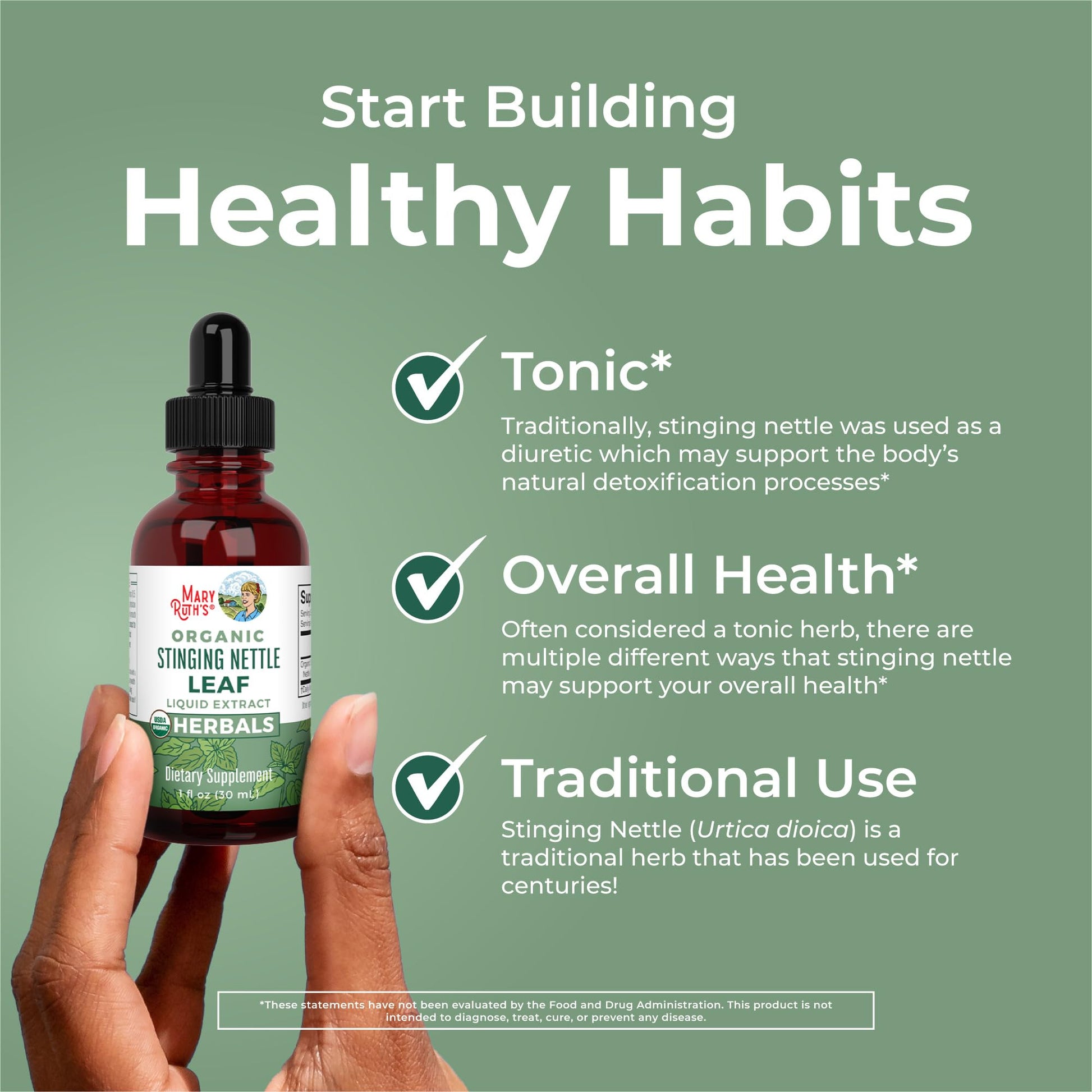 MaryRuth Organics Stinging Nettle Leaf Extract | Detox Supplement Herbal Drops | USDA Organic | Vegan | Non-GMO | Gluten Free | 1 Fluid Oz MARYRUTH'SUS supplements