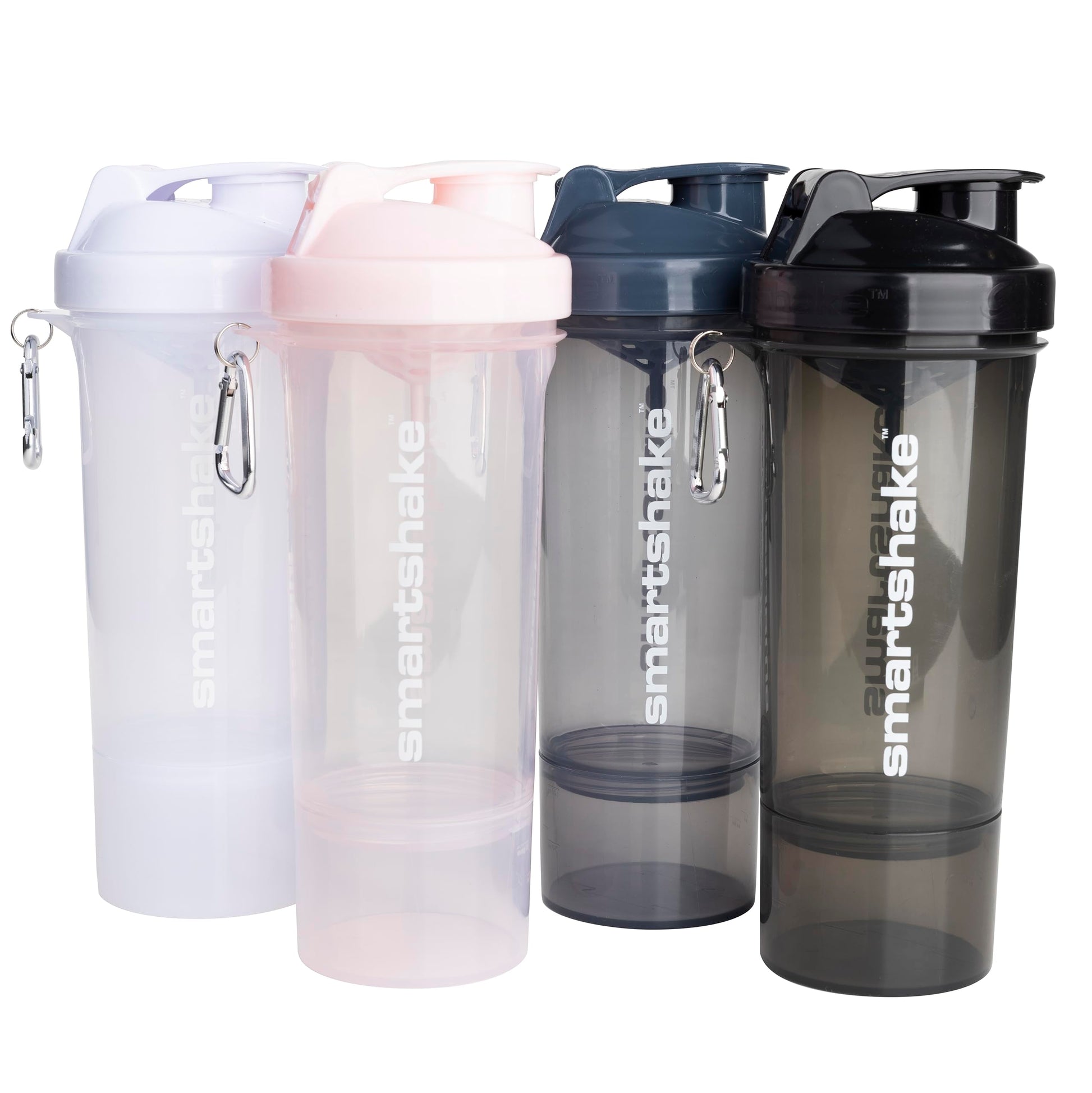 Smartshake Slim 4-Pack Protein Shaker Bottle 400 ml | 13.5 oz – Storage Included - Leakproof Screw SmartshakeAu supplements