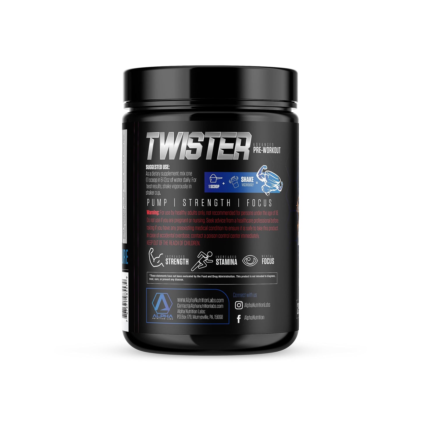 Alpha Nutrition Labs Twister Advanced Pre-Workout Powder (Raspberry Lemonade) Alpha Nutrition LabsUS supplements