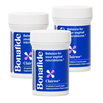 Bonafide Clairvee Vaginal Probiotic – Hormone-Free, Drug-Free Relief from Odor, Vaginal Itching and Discharge – Balances Vaginal pH Levels – 90 Day Supply (45 Capsules) BonafideAu supplements