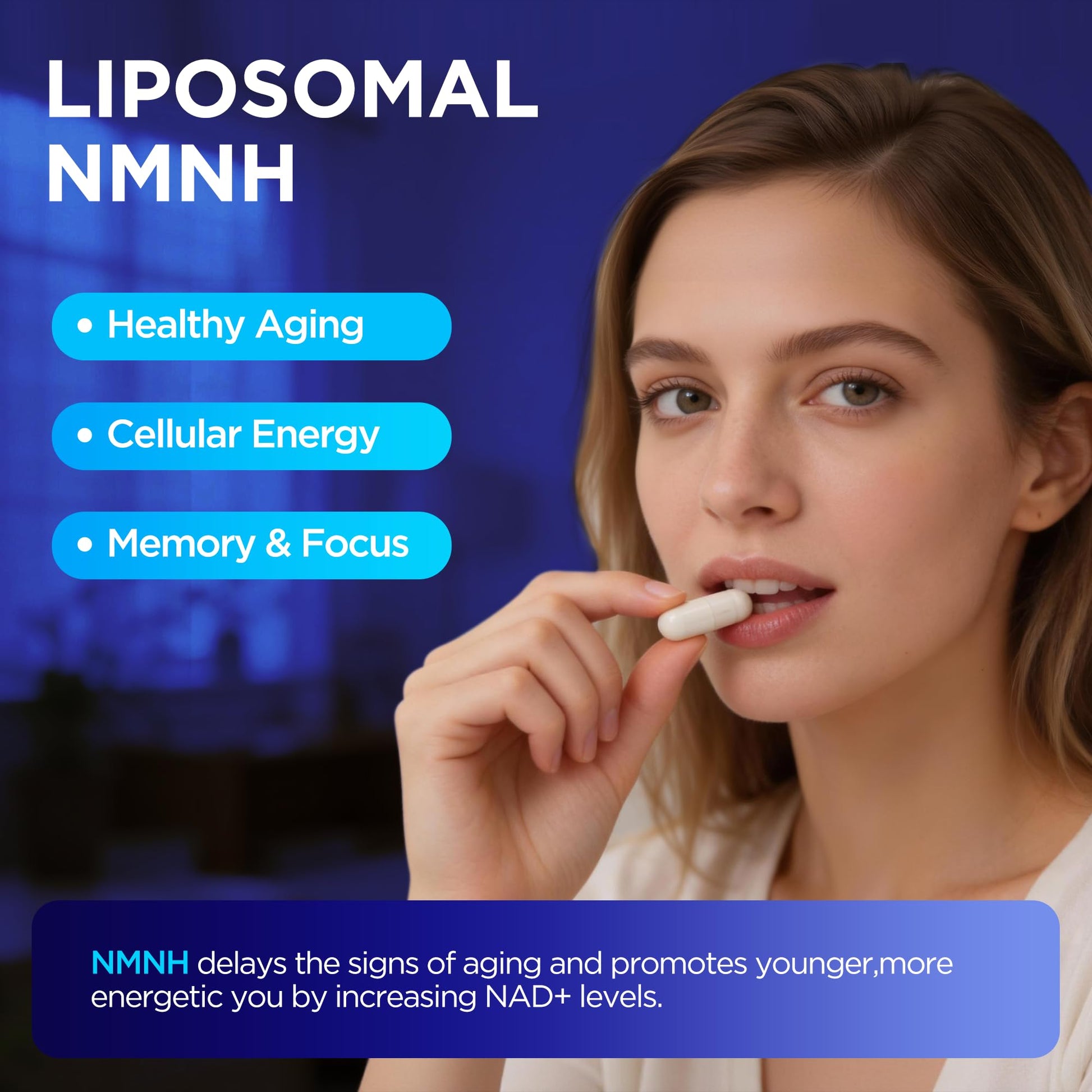 Oneoo NMNH Supplement with NAD Supplement Maximum Potency with Resveratrol & Pterostilbene, CoQ10 & Black Pepper, for Cellular Energy, Anti-Aging Support, Sirtuin Activation & Methylation Support, 120 OneooAu supplements