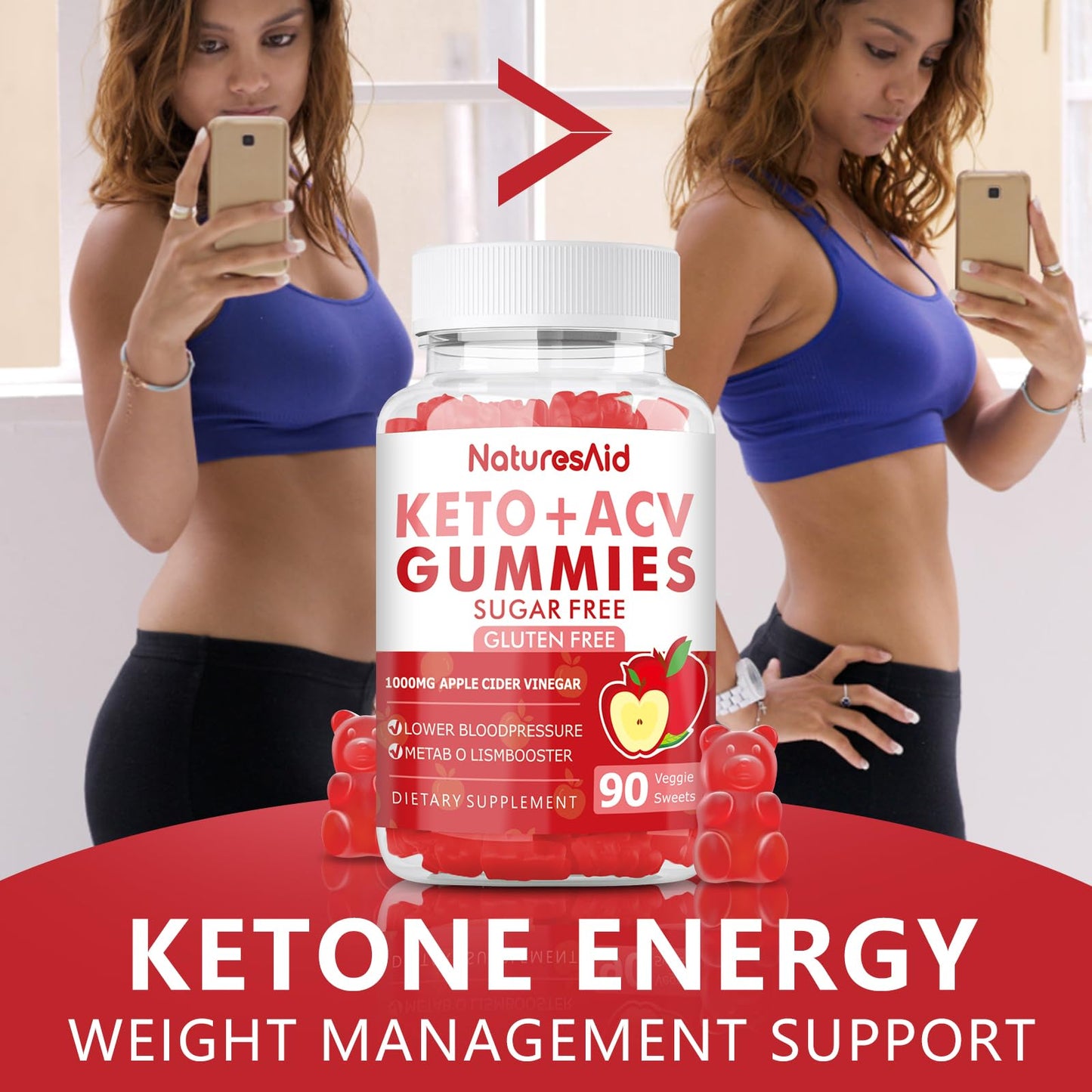 90 CT Keto Acv Gummies for Advanced Weight Loss & Belly Fat Burn - Pro Active Super Natures AidUS supplements