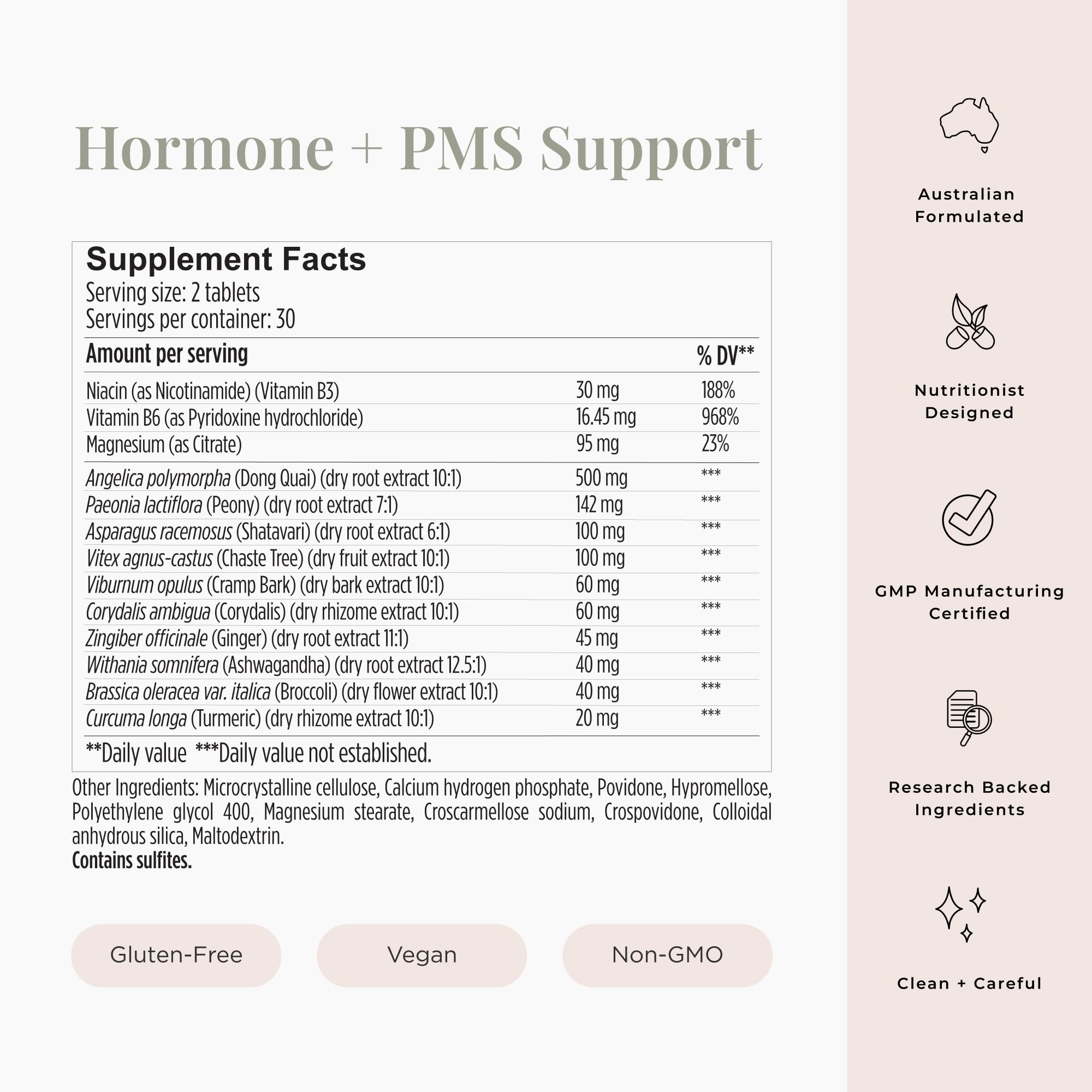 JSHealth Vitamins Hormone Balance for Women and PMS Support Supplement - Premenstrual Symptom Relief with Vitamins B3, B6 & Magnesium (60) JSHealthAu supplements