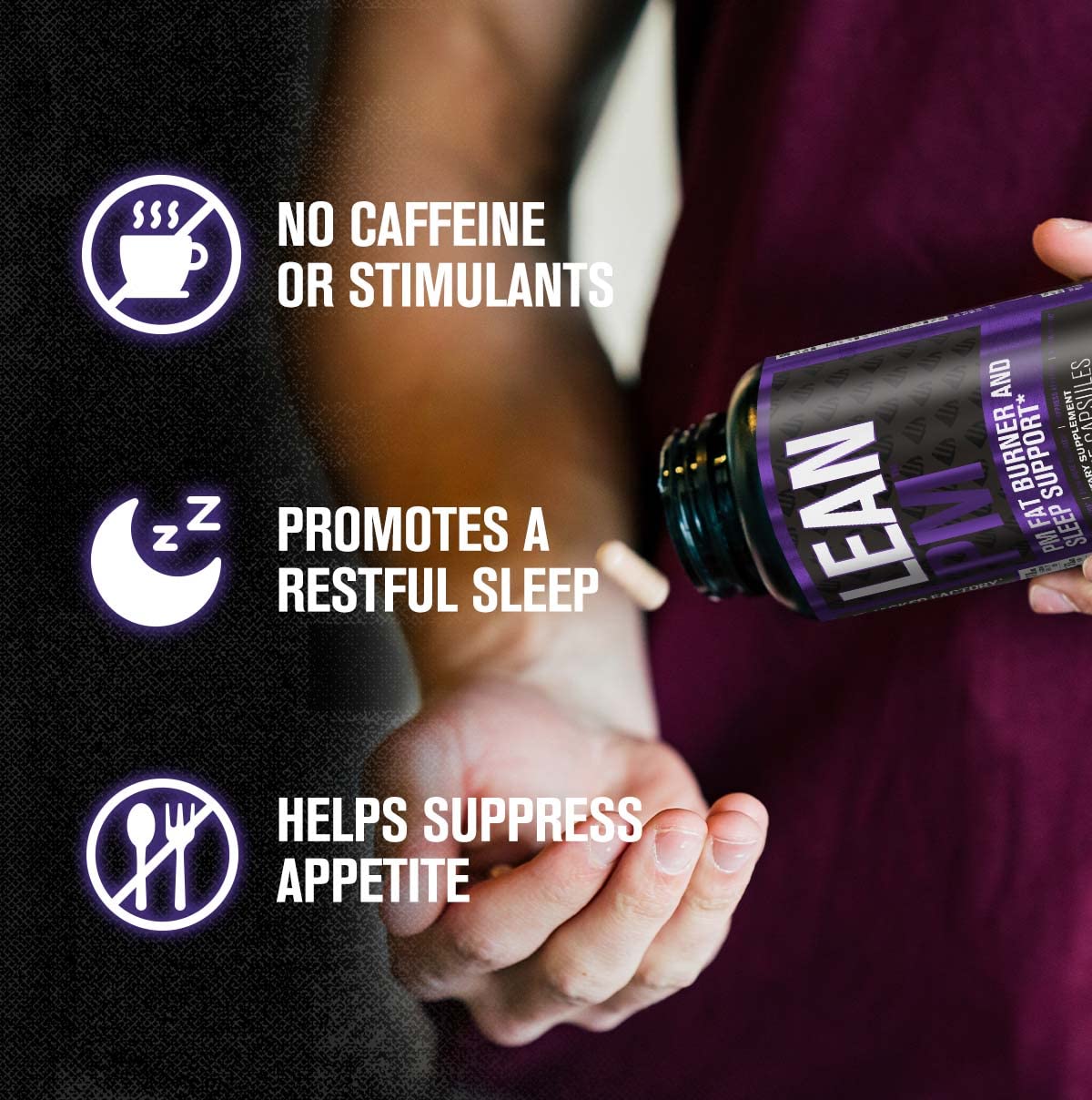 Jacked Factory Lean PM Night Time Fat Burner, Sleep Aid Supplement, & Appetite Suppressant Jacked FactoryUS supplements