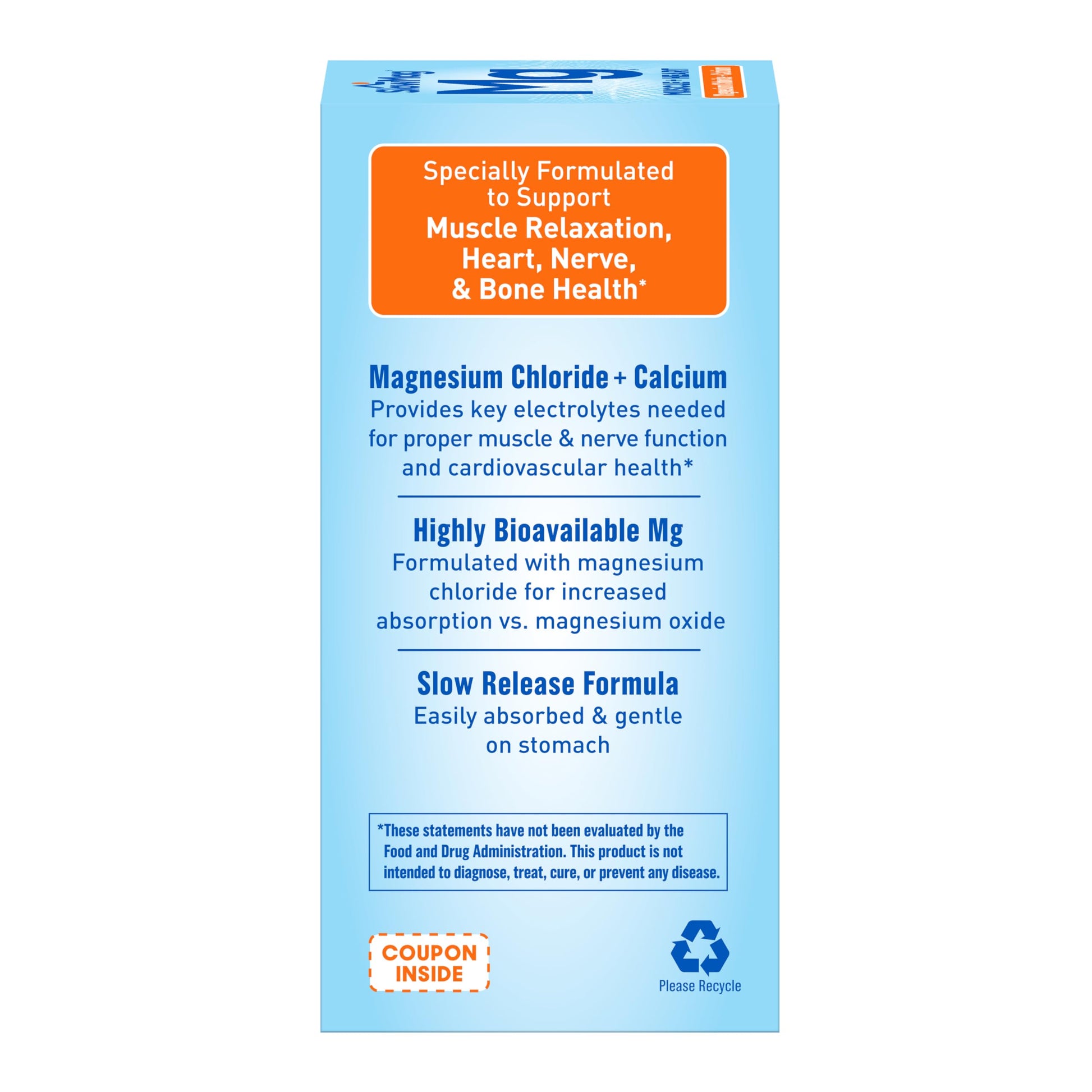 SlowMag Muscle & Heart Magnesium Chloride Supplement with Calcium, 120 Count, Supports Muscle Relaxation, Heart, Nerve & Bone Health, High Absorption Slow-MagAu supplements