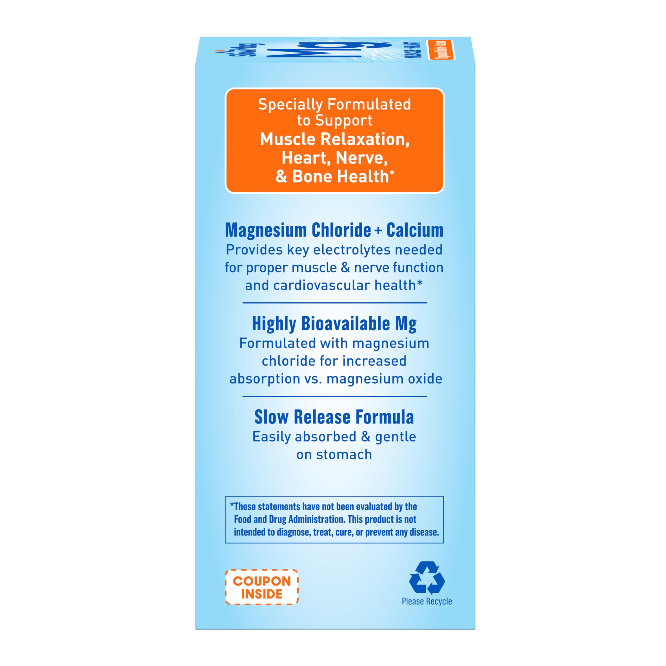SlowMag Muscle & Heart Magnesium Chloride Supplement with Calcium, 120 Count, Supports Muscle Relaxation, Heart, Nerve & Bone Health, High Absorption Slow-MagAu supplements