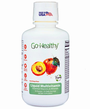 Go Healthy Liquid Vitamins for Women, Men, Teens | Vegan Vitamin & Mineral | High Absorption | Premium Liquid Multivitamin | Go Healthy NaturalAu supplements