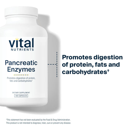 Vital Nutrients Pancreatic Enzymes 1000mg (Full Strength) | Pancreatin Digestion Supple Vital NutrientsUS supplements