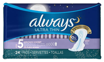 Always Pads Ultra Thin Size 5-24 Count (2 Pack) AlwaysAu supplements