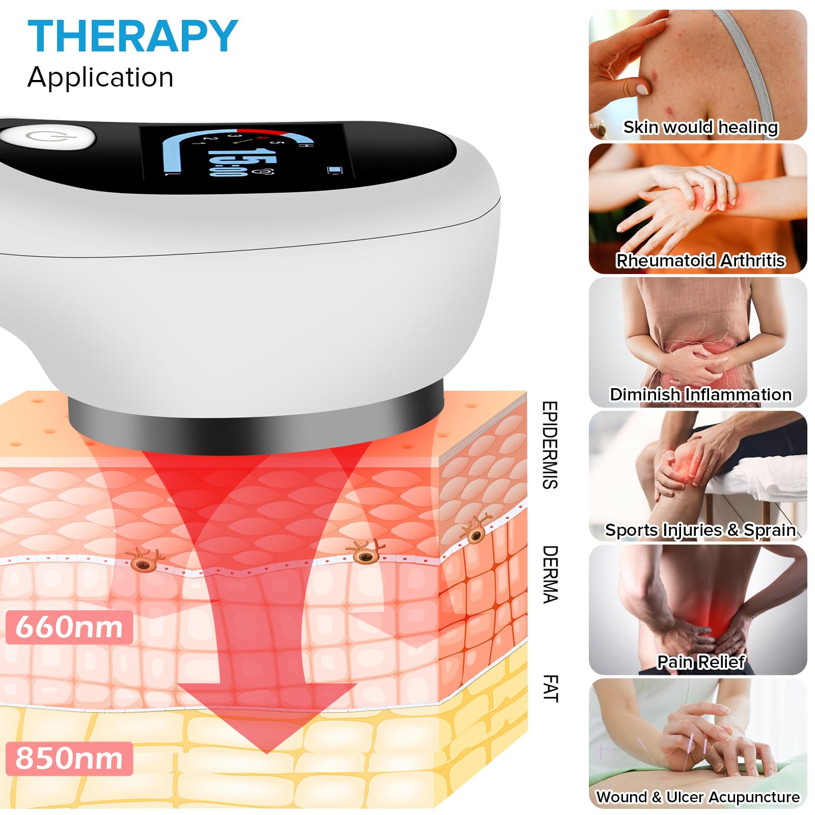 yofalo Cold Laser Human/Vet Device with LED Display Targets Joint and Muscles Directly yofaloAu supplements