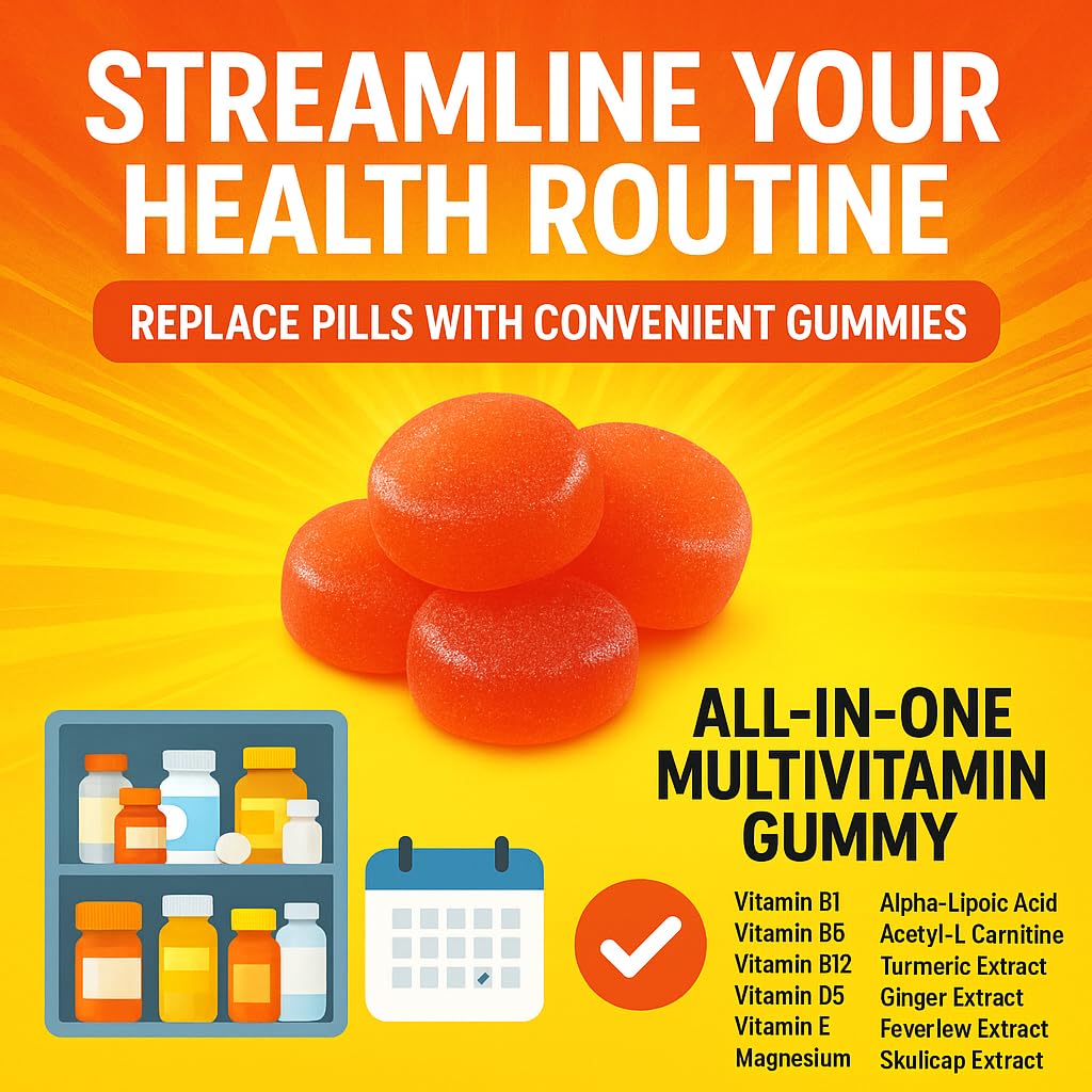 Sugar Free Neuropathy Support Gummies for Nerve – Enhanced Nerve Health, Regeneration, Cognitive Support with Vitamin B1, B6, B12, Magnesium, ALA, Turmeric, CoQ10 & More NutraPerfectoAu supplements