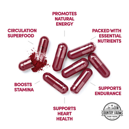 COUNTRY FARMS Bountiful Beets Root Capsules, Wholefood Beet Extract Superfood COUNTRY FARMSUS supplements