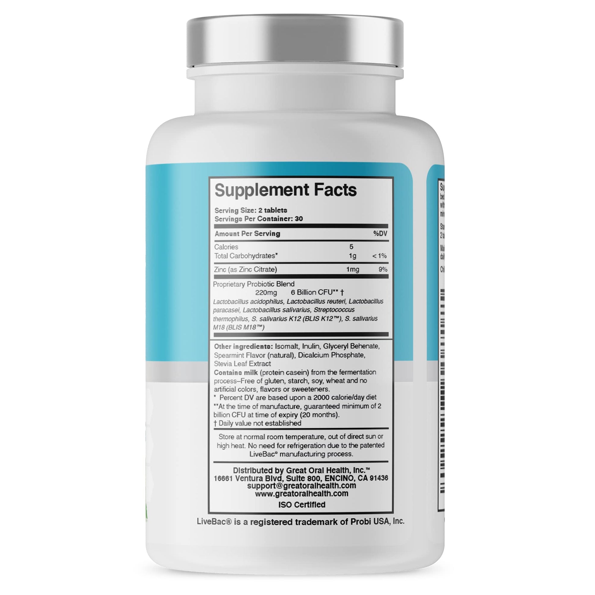 Oral Probiotics for Mouth Bad Breath Treatment for Adults: Dentist Formulated Advanced Great Oral HealthUS supplements