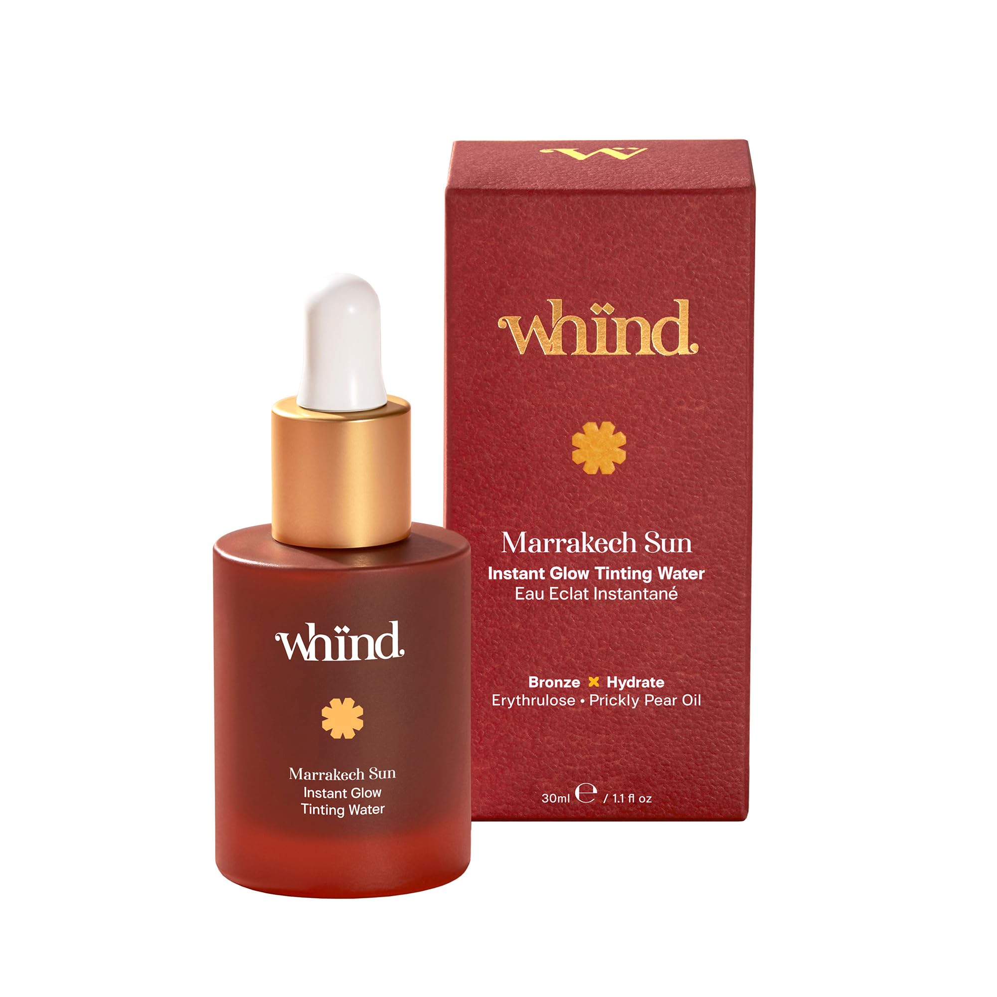 WHIND Marrakech Sun Tinting Water – Lightweight Self-Tanning Drops with Hyaluronic Acid & Glycerin for a Buildable Natural Glow – 30ml WHINDAu supplements