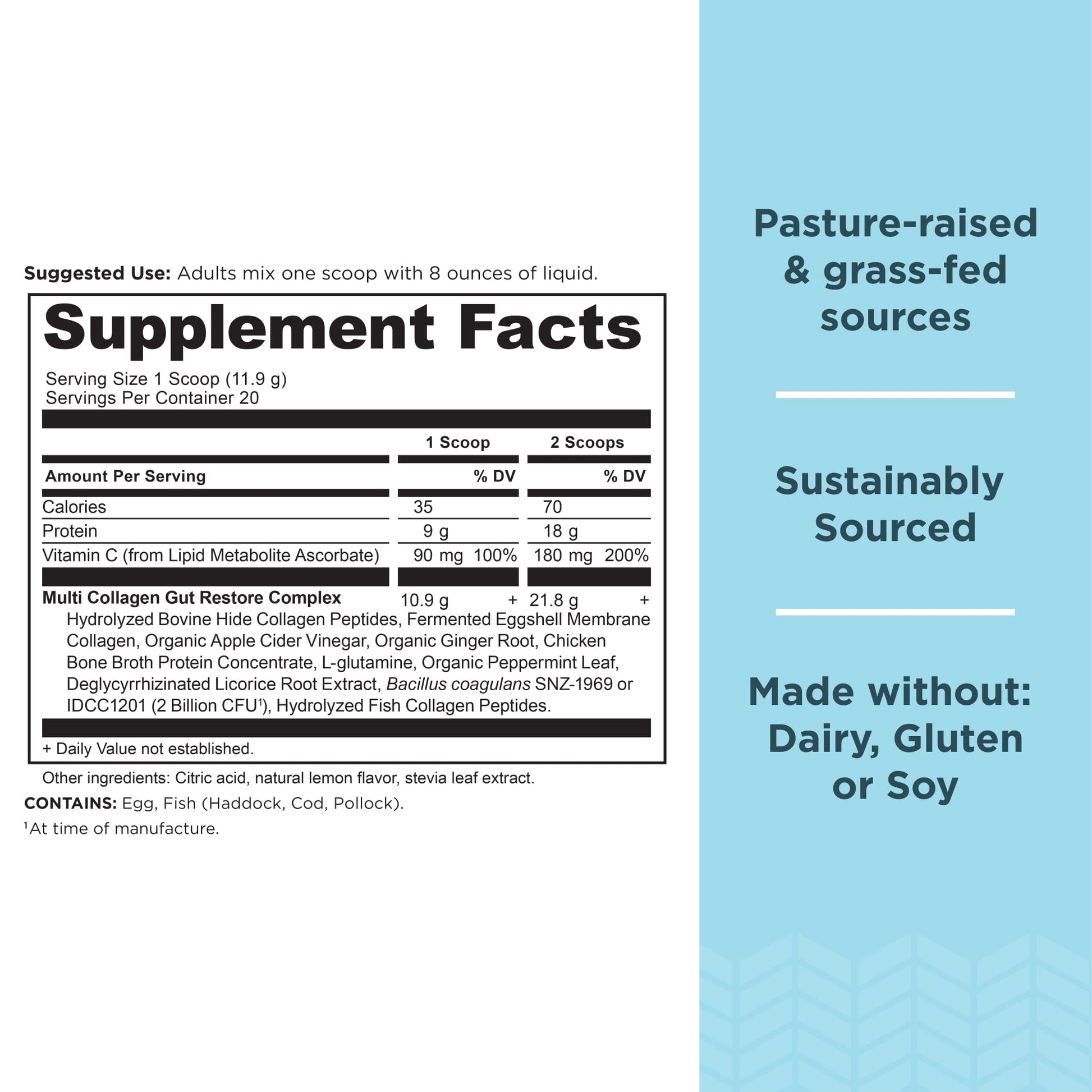 Ancient Nutrition Collagen Powder Protein, Multi Collagen Protein, Hydrolyzed Collagen Peptides Supports Skin and Nails, Joint Supplement (Gut Restore, 20 Servings) Ancient NutritionAu supplements
