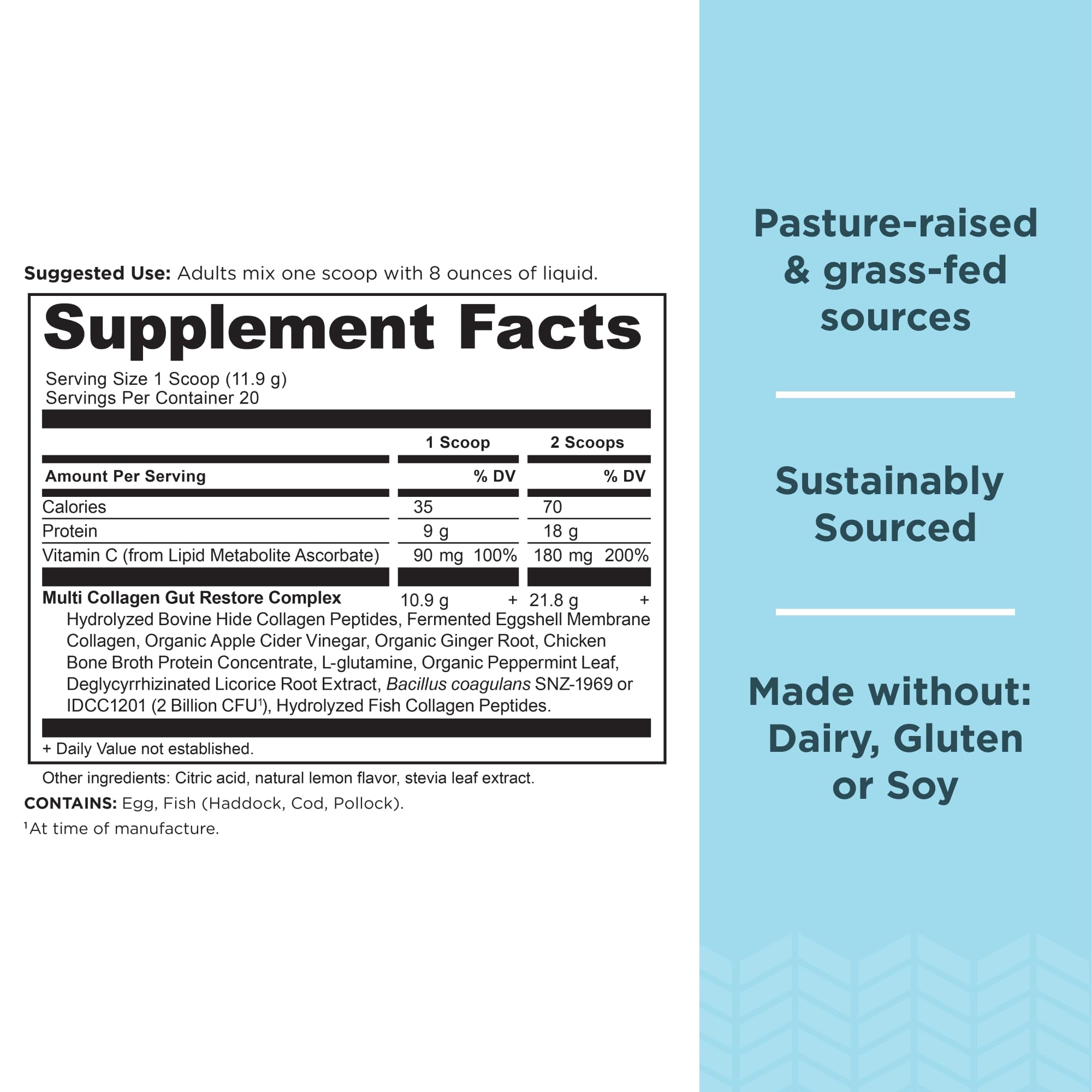 Ancient Nutrition Collagen Powder Protein, Multi Collagen Protein, Hydrolyzed Collagen Peptides Supports Skin and Nails, Joint Supplement (Gut Restore, 20 Servings) Ancient NutritionAu supplements