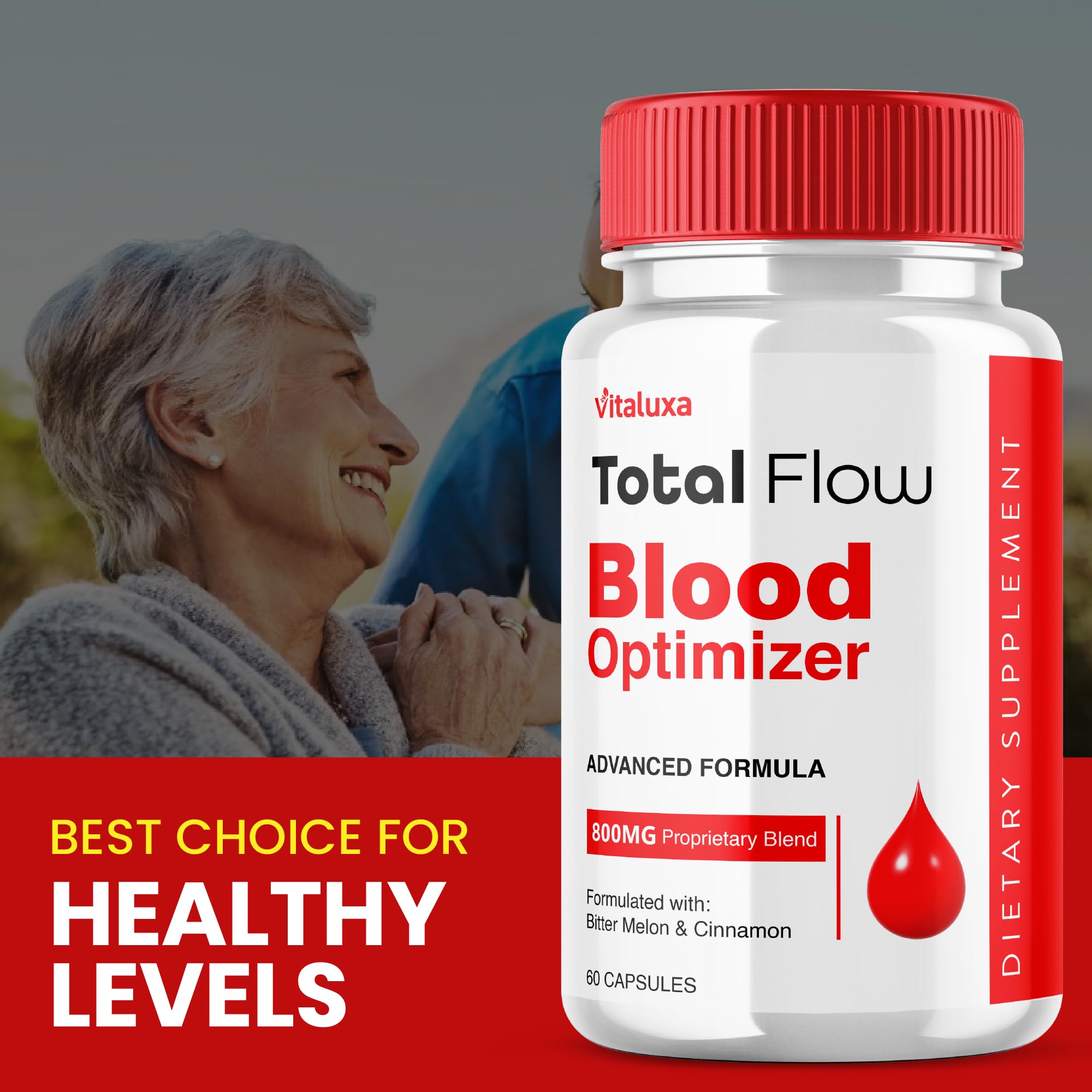 Total Flow Blood Balance, TotalFlow Blood Support Capsules Supplement Advanced Formula All Natural Optimizer Maximum Strength Daily Health Wellness, TotalFlo Premium Blend Pills (60 Capsules) VitaluxaAu supplements
