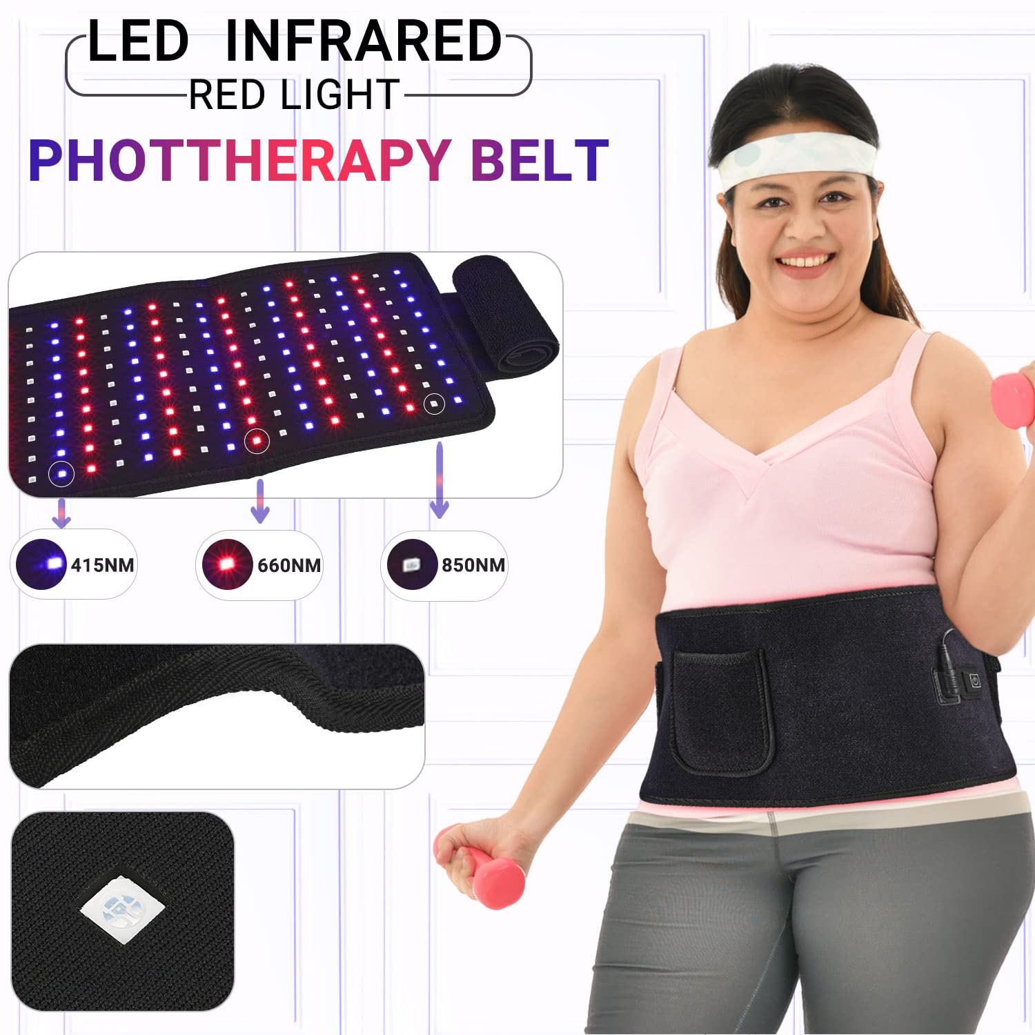 LPSAFP Red Light Therapy Belt for Body, Wearable Device with Blue, red and Near Infrared Light LPSAFPAu supplements