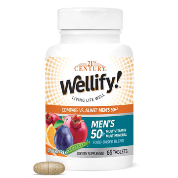 21st Century Wellify Men's 50+ Multivitamins with Minerals, 65Count 21st CenturyAu supplements