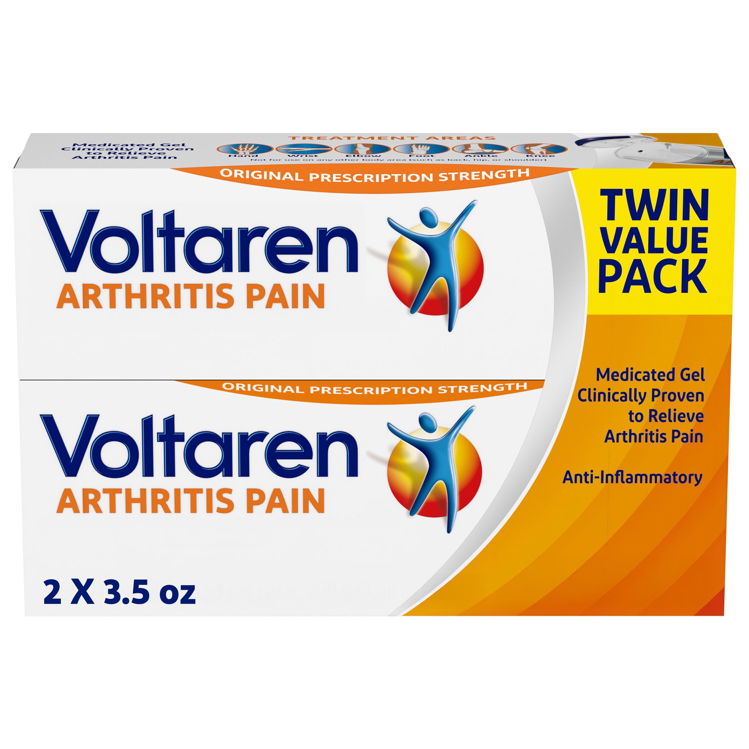 Voltaren Arthritis Pain Gel for Powerful Topical Arthritis Pain Relief with Diclofenac - NEW Easy Open Cap - 100 g x 2 VoltarenAu supplements