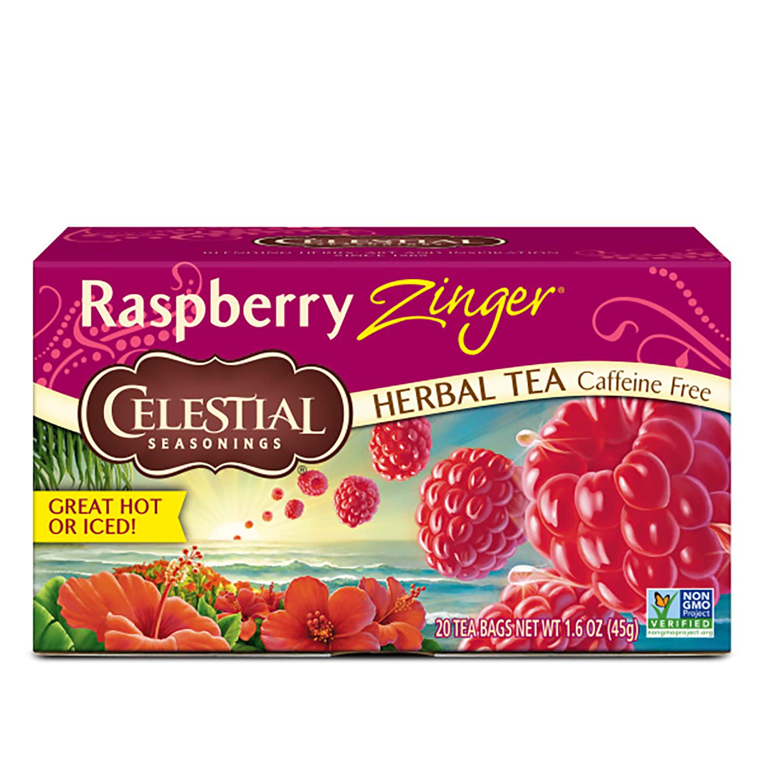 Celestial Seasonings Herbal Tea, Raspberry Zinger, 20 Count (Pack of 6) Celestial SeasoningsAu supplements