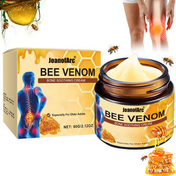 Bee Venom Joint Cream, Natural Bee Venom Skin Cream, Bee Venom Advanced Joint & Bone Cream, Suitable for Everyday Back, Waist, Neck, Hands, Knees, Light Non-Sticky for Men Women Aldult - 2.11 Oz/60g JoanofArcAu supplements