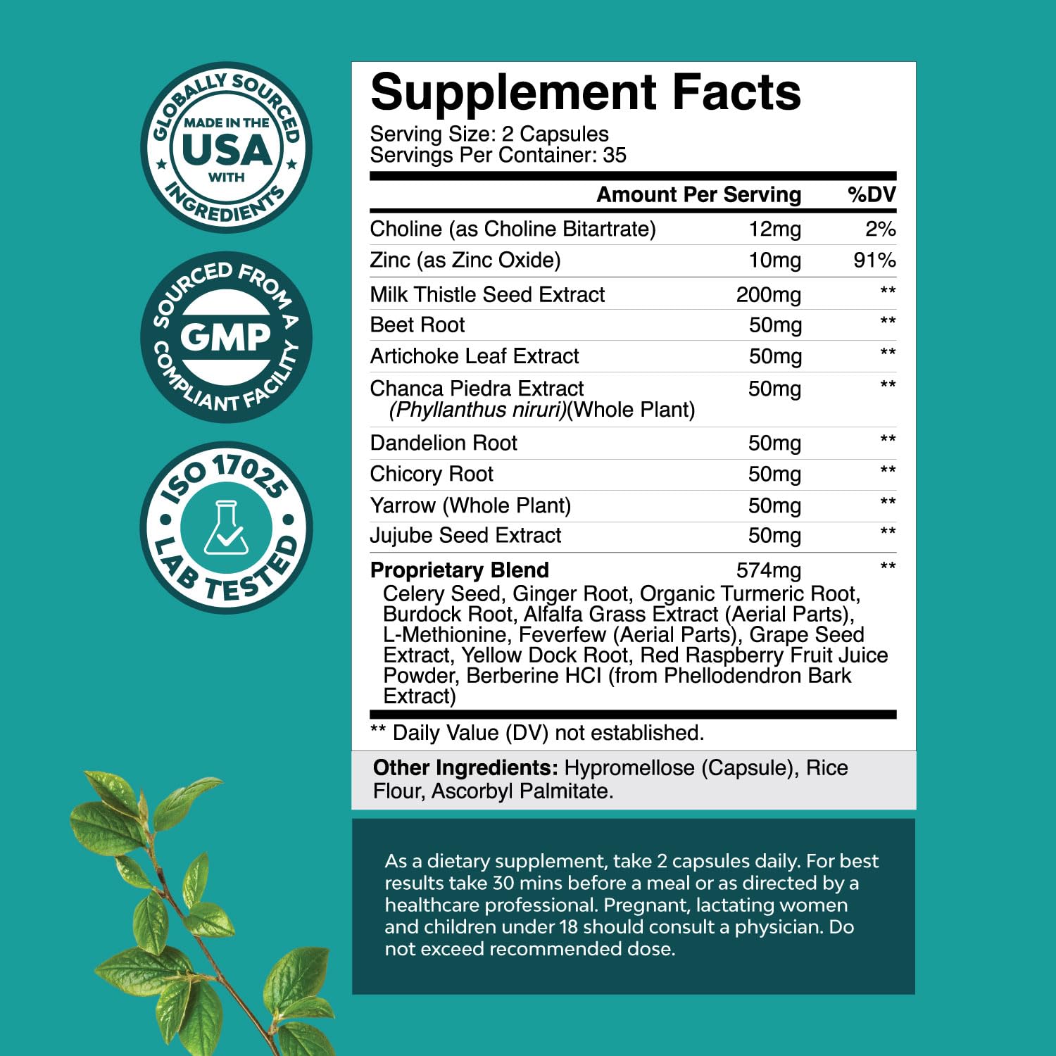 Liver Cleanse Detox & Repair Formula - Herbal Liver Support Supplement Natures CraftAu supplements