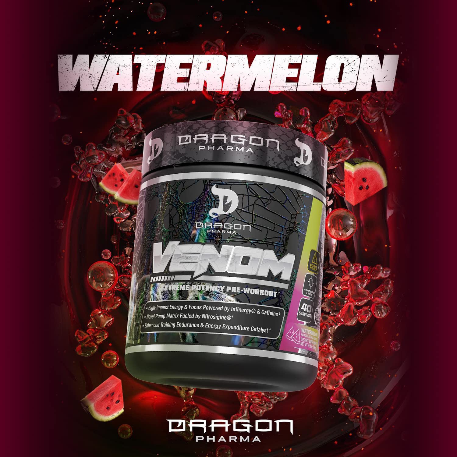 DRAGON PHARMA Venom Extreme Potency Pre-Workout, Laser Sharp Focus + Energy DRAGON PHARMAAu supplements