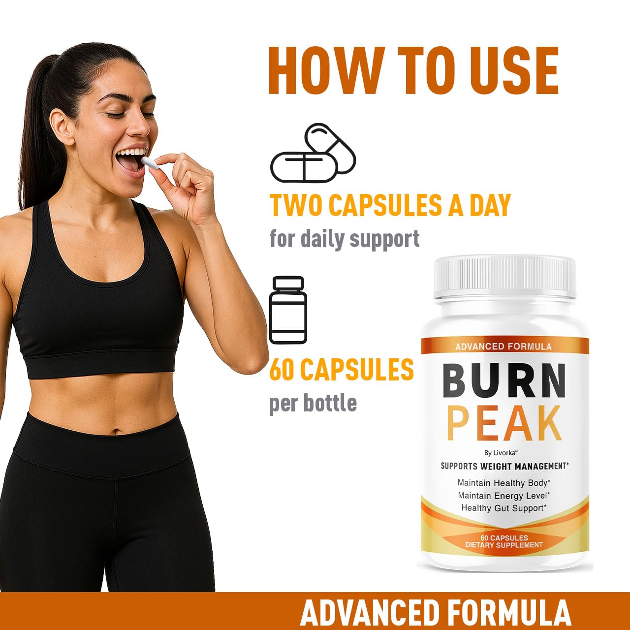 (3 Pack) Burn Peak Capsules - Official BurnPeak Weight Pills Advanced Premium Support, All Natural Burn Peak Pink Salt Trick Supplement for Overall Health & Wellness Reviews, 180 Capsules for 3 Months LIVORKAAu supplements