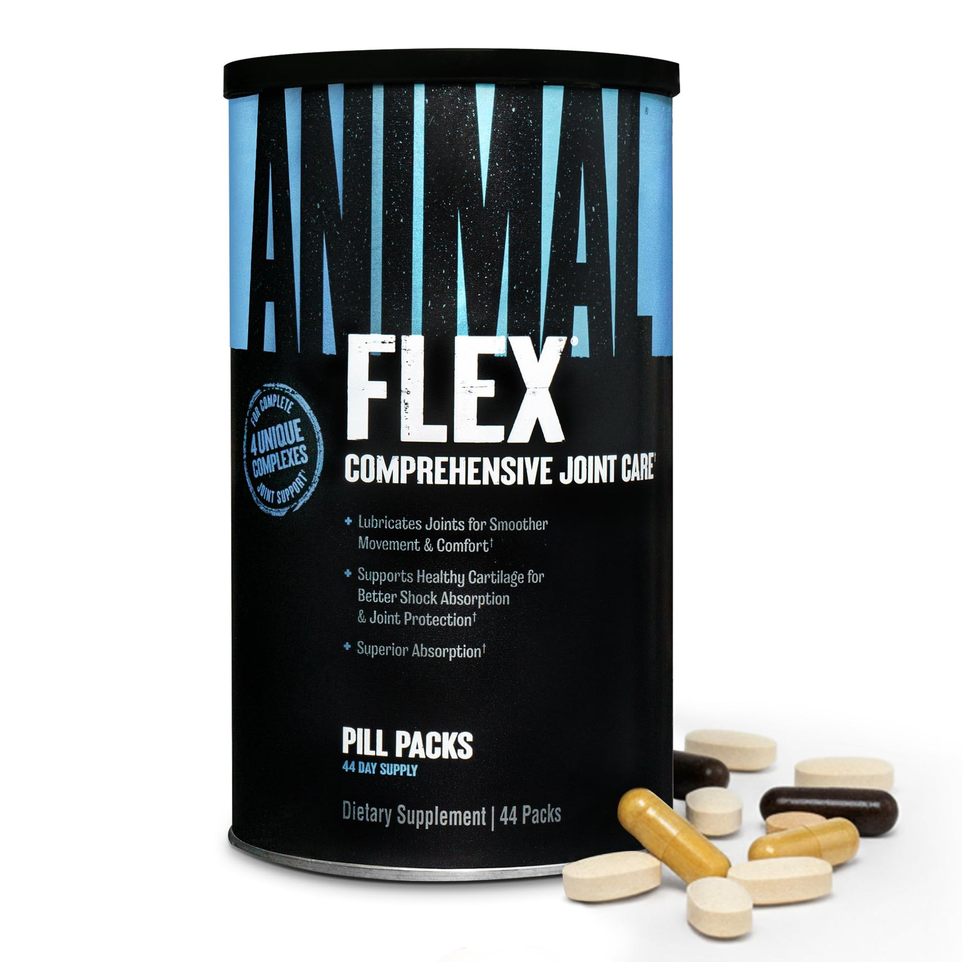Animal Flex - Glucosamine Chondroitin Joint Supplement for Women and Men Discomfort with Turmeric, MSM, Boswellia for Cartilage, Joint Health, Muscles, Back, Knees, Shoulder, and Hip, 44 Packs AnimalAu supplements