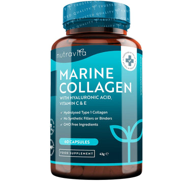 Marine Collagen 1000mg - 60 Capsules of Superior Type 1 Hydrolysed Collagen NutravitaUS supplements