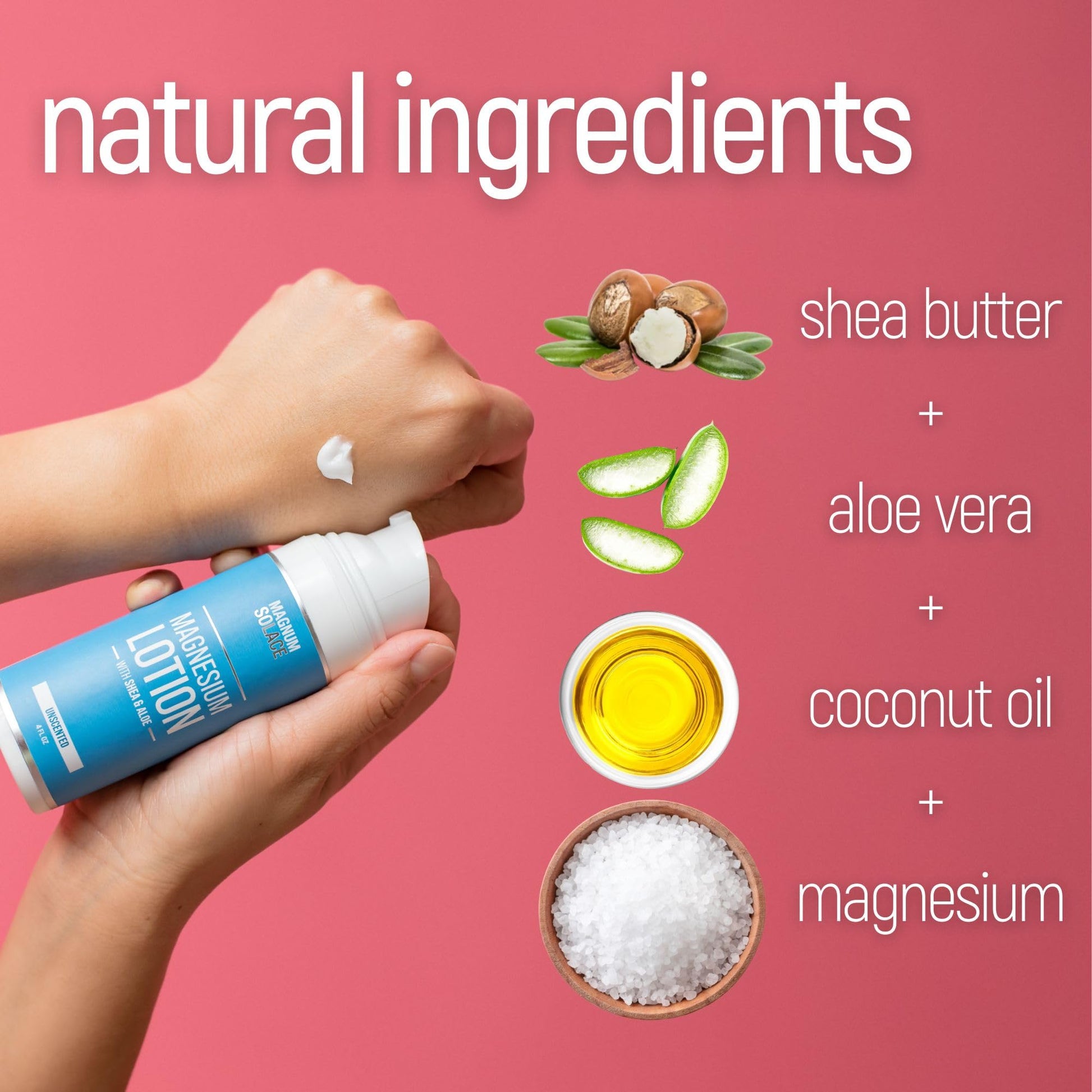 Magnum Solace Magnesium Lotion with Aloe & Shea – Apply to Legs – Alternative to Topical Magnesium Cream Magnum SolaceAu supplements