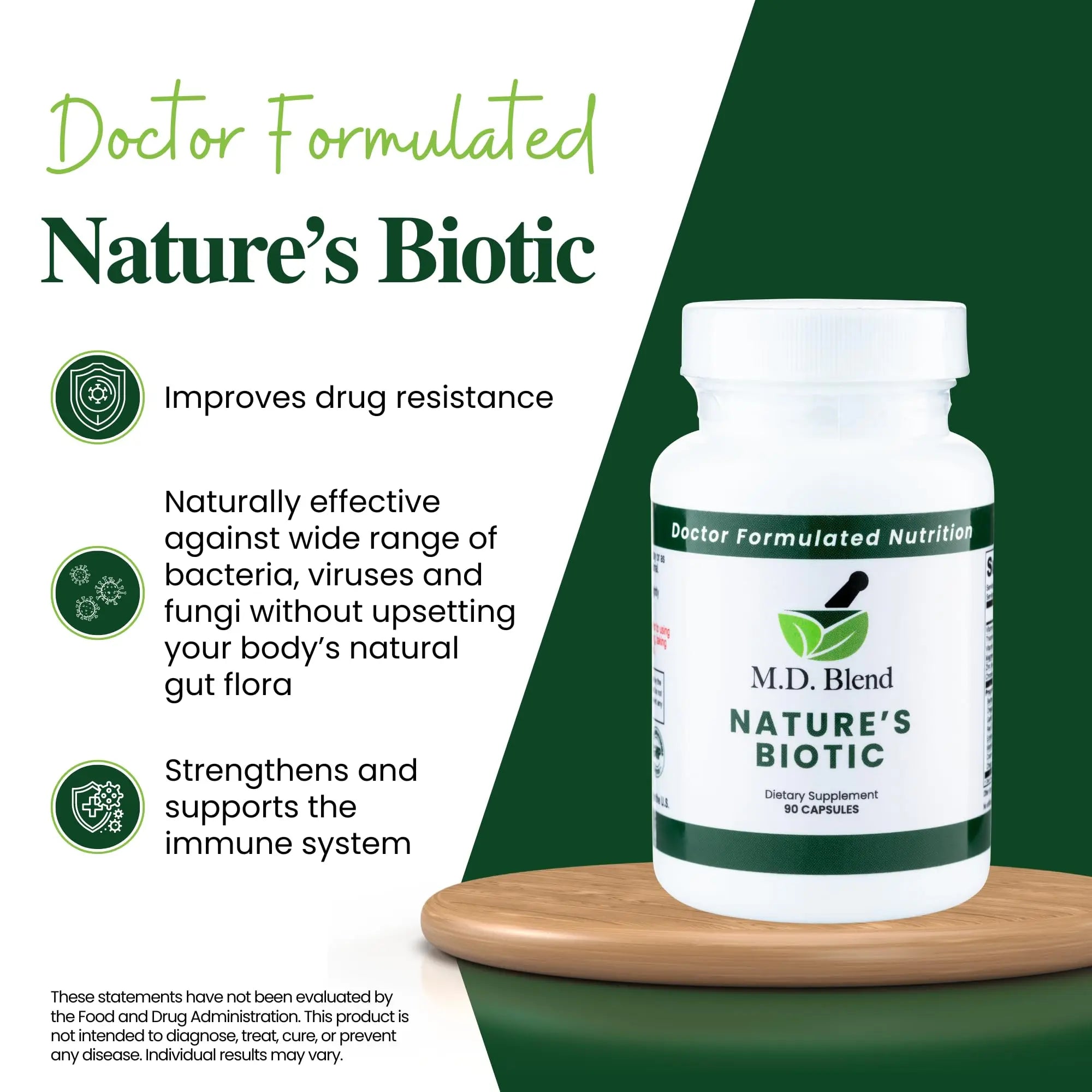 M.D. Blend Nature’s Biotic & Allergy Expert Bundle for Immune Support, Seasonal Allergy Relief, Respiratory Wellness, Quercetin and Bromelain, NAC Nettle Root Vitamins & Minerals Plant-Based Capsules M.D. Blendnz supplements