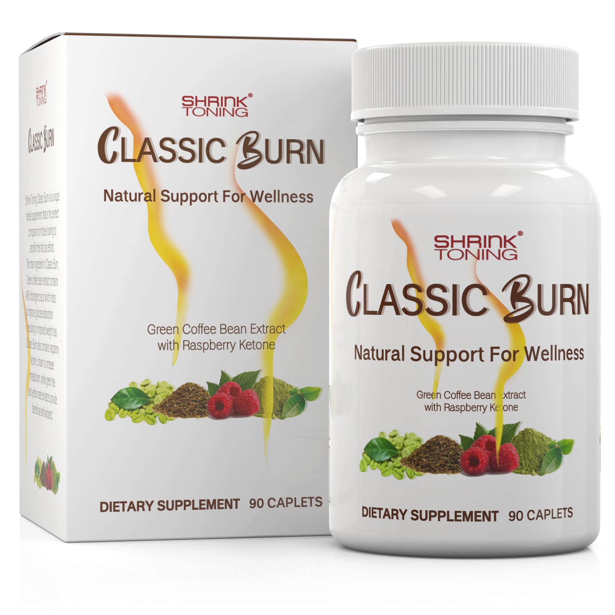 shrink Classic Burn - Pure Green Coffee Bean Extract and Raspberry Ketones with 45% shrinkAu supplements