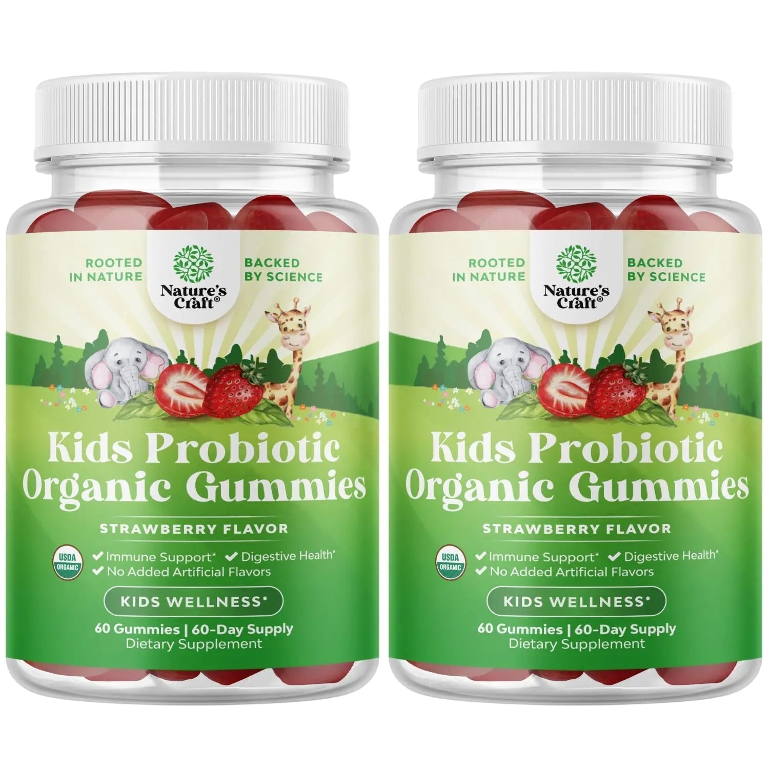 Natures Craft USDA Organic Probiotic Gummies for Kids - Vegan Non-GMO Kids Probiotic Gummy Vitamin for Immunity and Digestive Health Natures CraftAu supplements