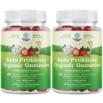 Natures Craft USDA Organic Probiotic Gummies for Kids - Vegan Non-GMO Kids Probiotic Gummy Vitamin for Immunity and Digestive Health Natures CraftAu supplements