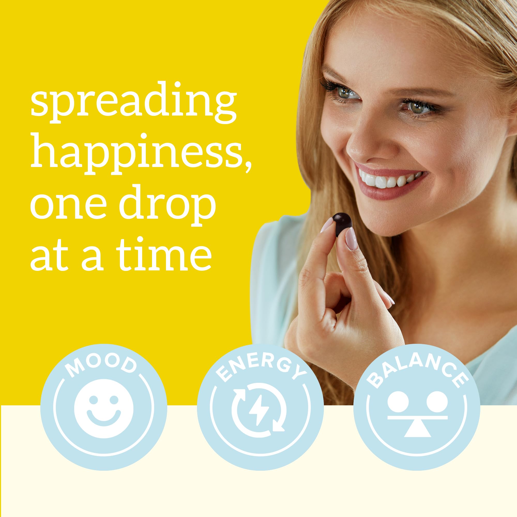 Organifi Happy Drops - Daily Superfood Happy Gummies for Adults - Mood Support Supplement for Balance, Bliss, Energy and Taking the Edge Off - Sweet Lemon Flavor - 60 Gummies OrganifiAu supplements