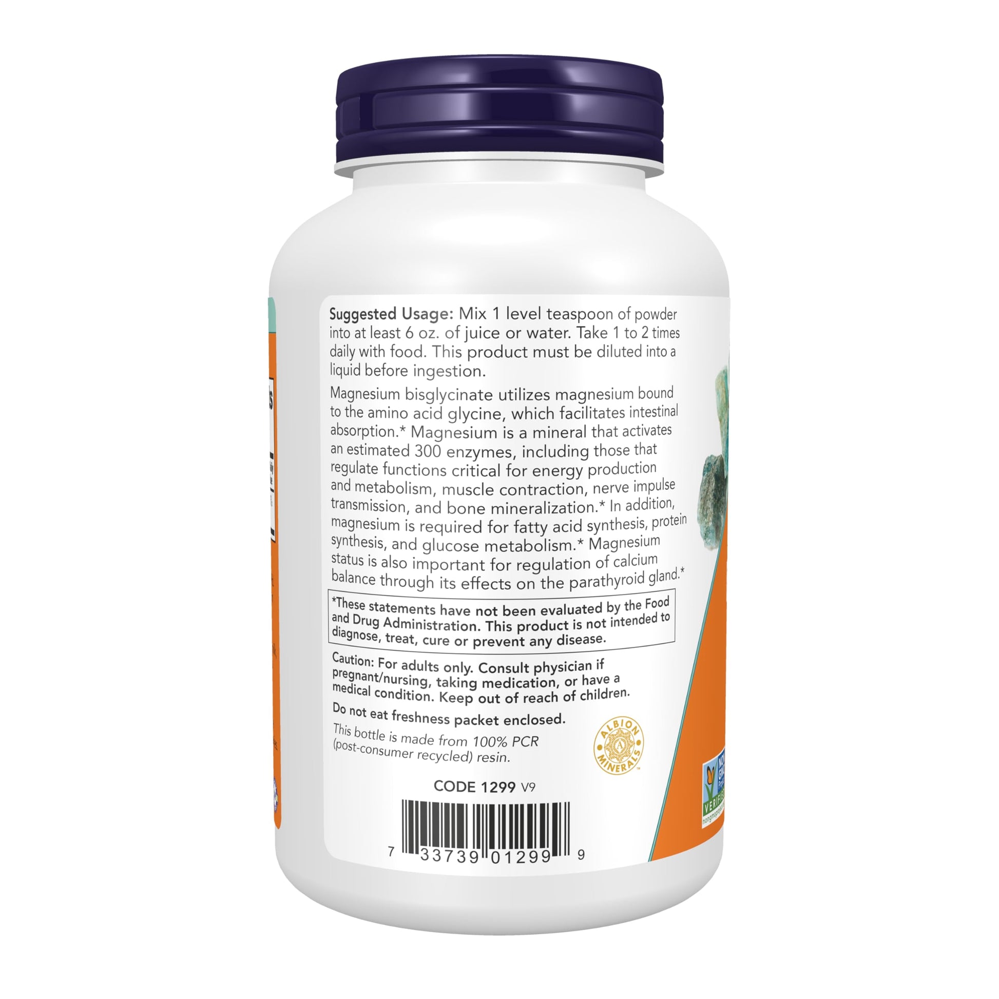 NOW Foods Supplements, Magnesium Bisglycinate Powder, Enzyme Function*, Nervous System Support*, 8-Ounce NOW FoodsAu supplements