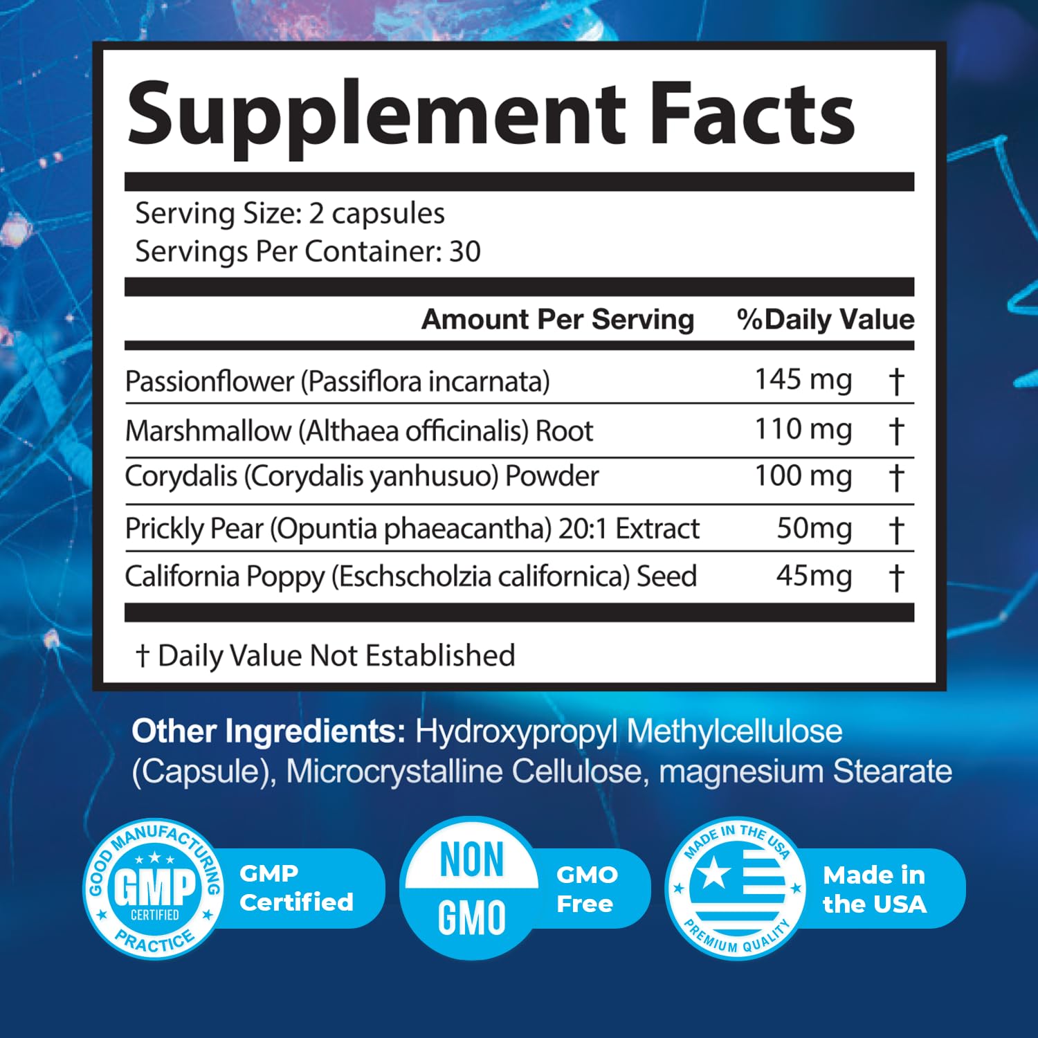 NerveAlive – Natural Daily Wellness Supplement w/ Passionflower, Marshmallow Root & Prickly Pear Extract – 100% Natural Ingredients, Non-GMO, GMP Certified, Made in USA – 60 Capsules, 3 Month Supply Nature’s NutriWaveAu supplements