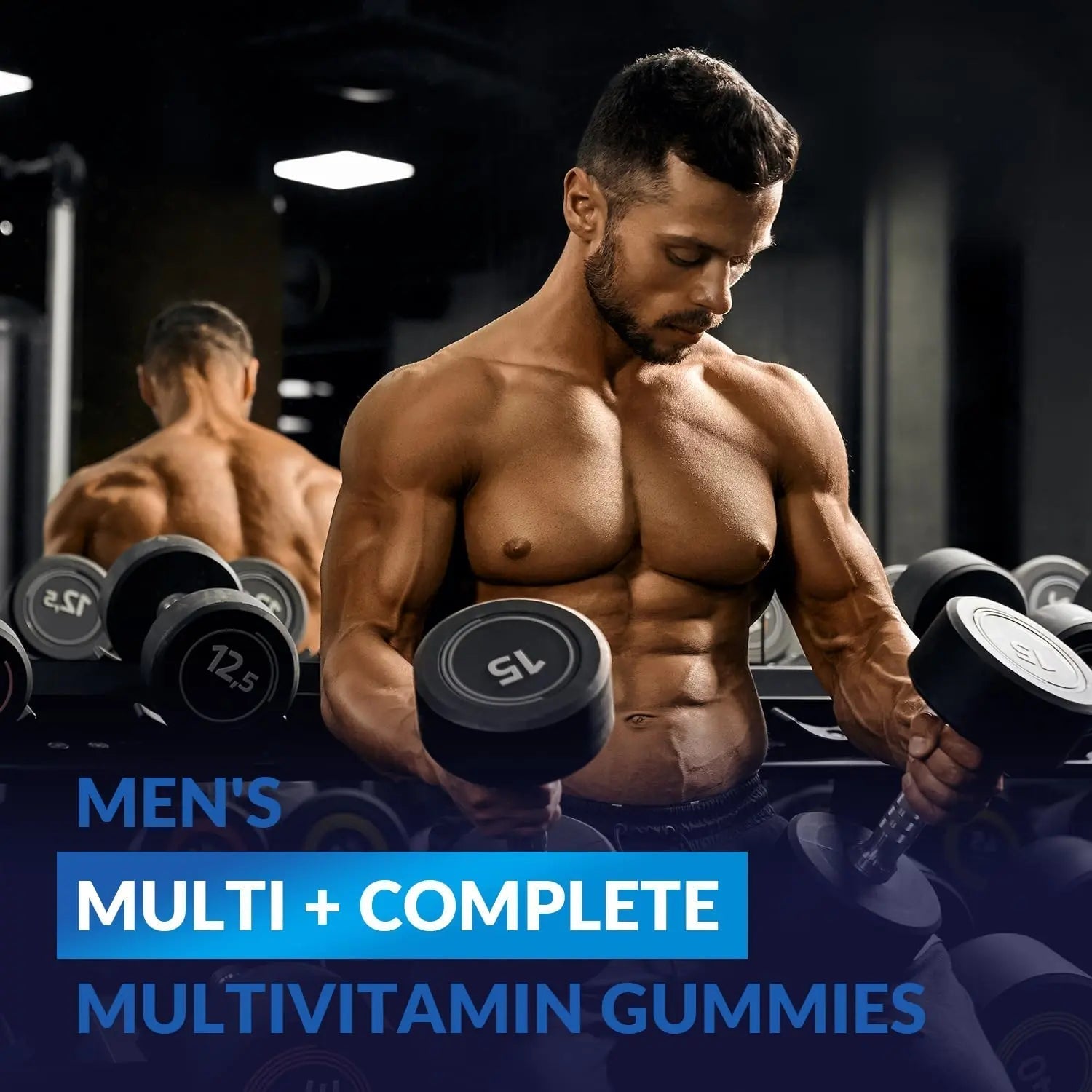 WEEVIT Mens Multivitamins Gummies, Omega 3, CoQ10, Turmeric, Lycopene, Digestive Enzymes, Daily Mens Vitamins A C D E B6 B12 WEEVITAu supplements