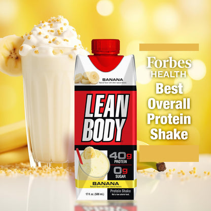 Lean Body Ready-to-Drink Banana Protein Shake, 40g Protein, Whey Blend, 0 Sugar LabradaUS supplements