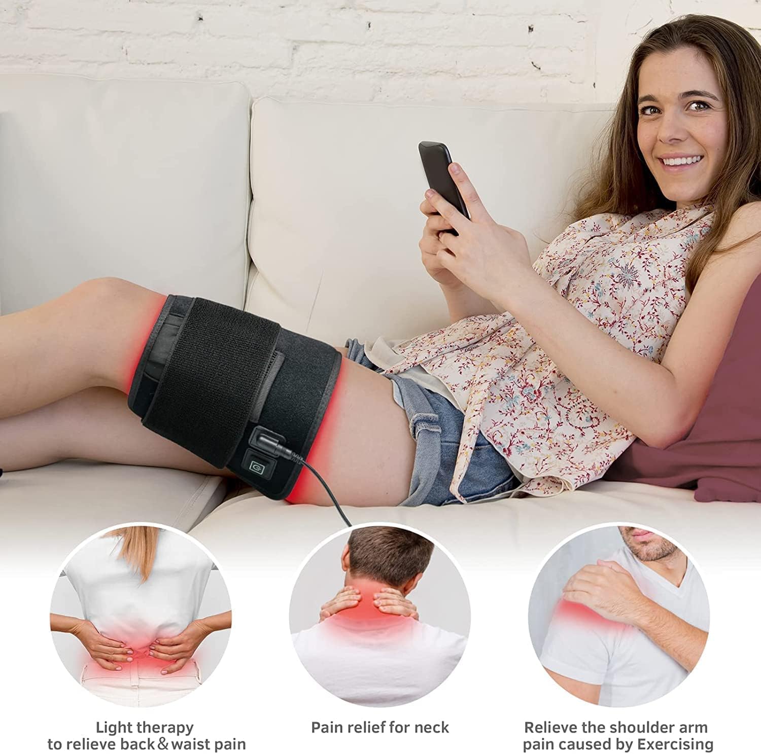 UTK Red Light Therapy Pad for Body Pain Relief, LED 660＆850nm Wearable Wrap Deep Therapy UTKAu supplements