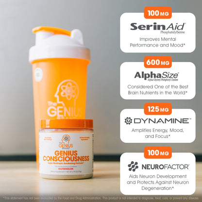 Genius Consciousness, Super Nootropic Brain Supplement Powder, Watermelon The Genius BrandUS supplements