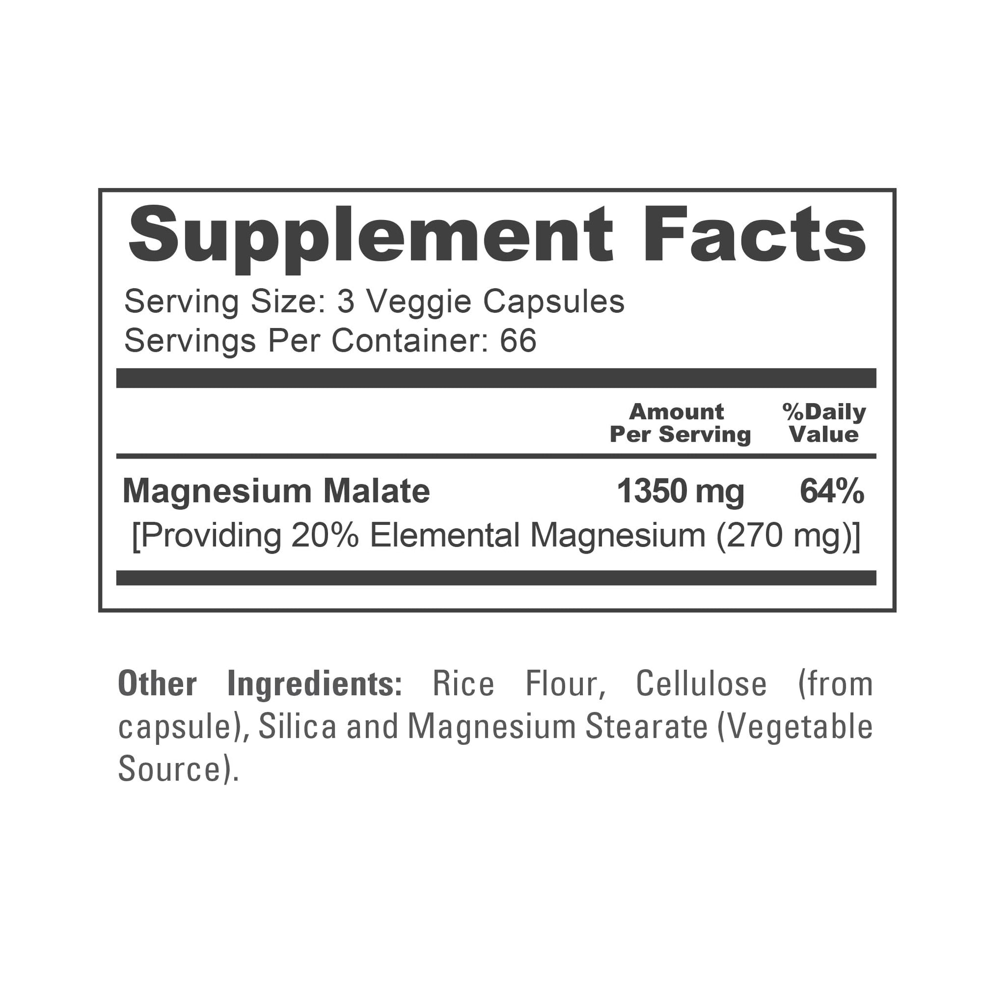 NusaPure Magnesium Malate 1350mg 200 Veggie Capsules (Vegan, Non-GMO, Vegan) NusaPureAu supplements