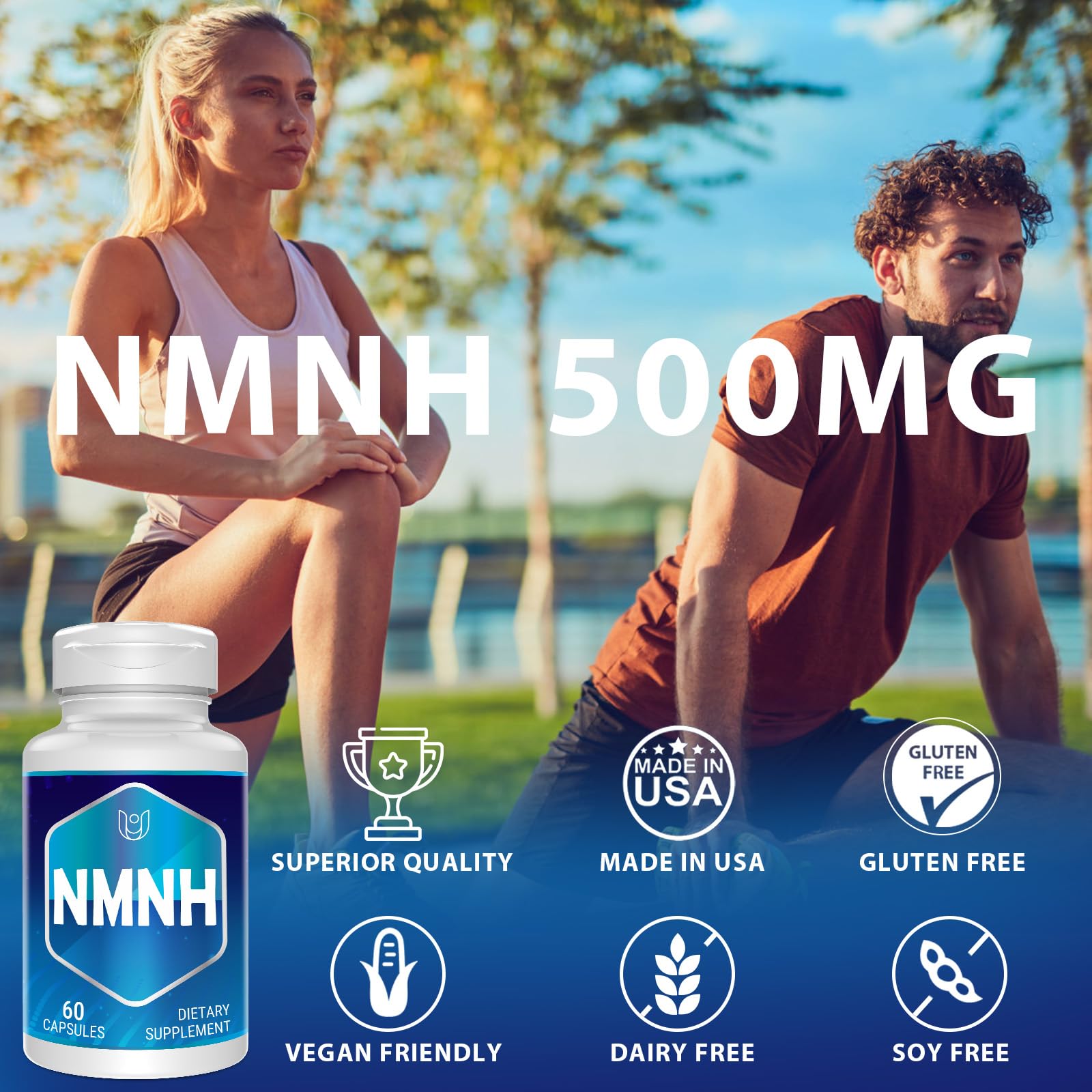 NMNH (Dihydronicotinamide Mononucleotide), NAD Supplement to Boost NAD+ Levels as We Age (May Be More Effective Than Nicotinamide Riboside), NMNH Supplement for Anti-Aging, 60 Capsules (60 Servings) UcessuyyAu supplements