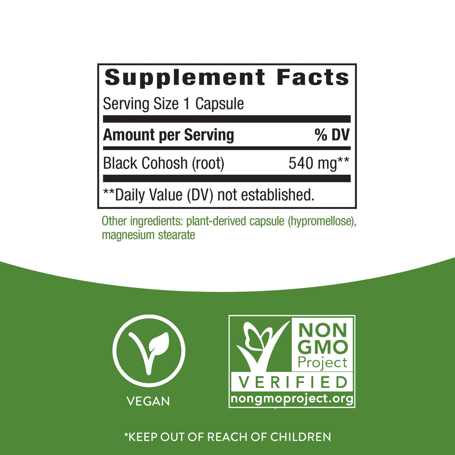 Nature's Way Black Cohosh Root, Traditional Support for Women's Health*, 540 mg Nature's WayUS supplements