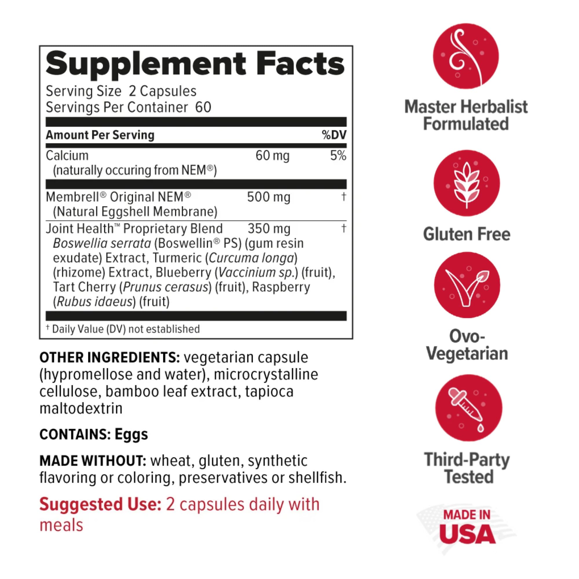 Redd Remedies, Joint Health Advanced, Helps Strengthen Connective Tissue and Cartilage, Fast-Acting Comfort with Boswellia Serrata and Turmeric, 120 Vegetarian Capsules Redd RemediesAu supplements