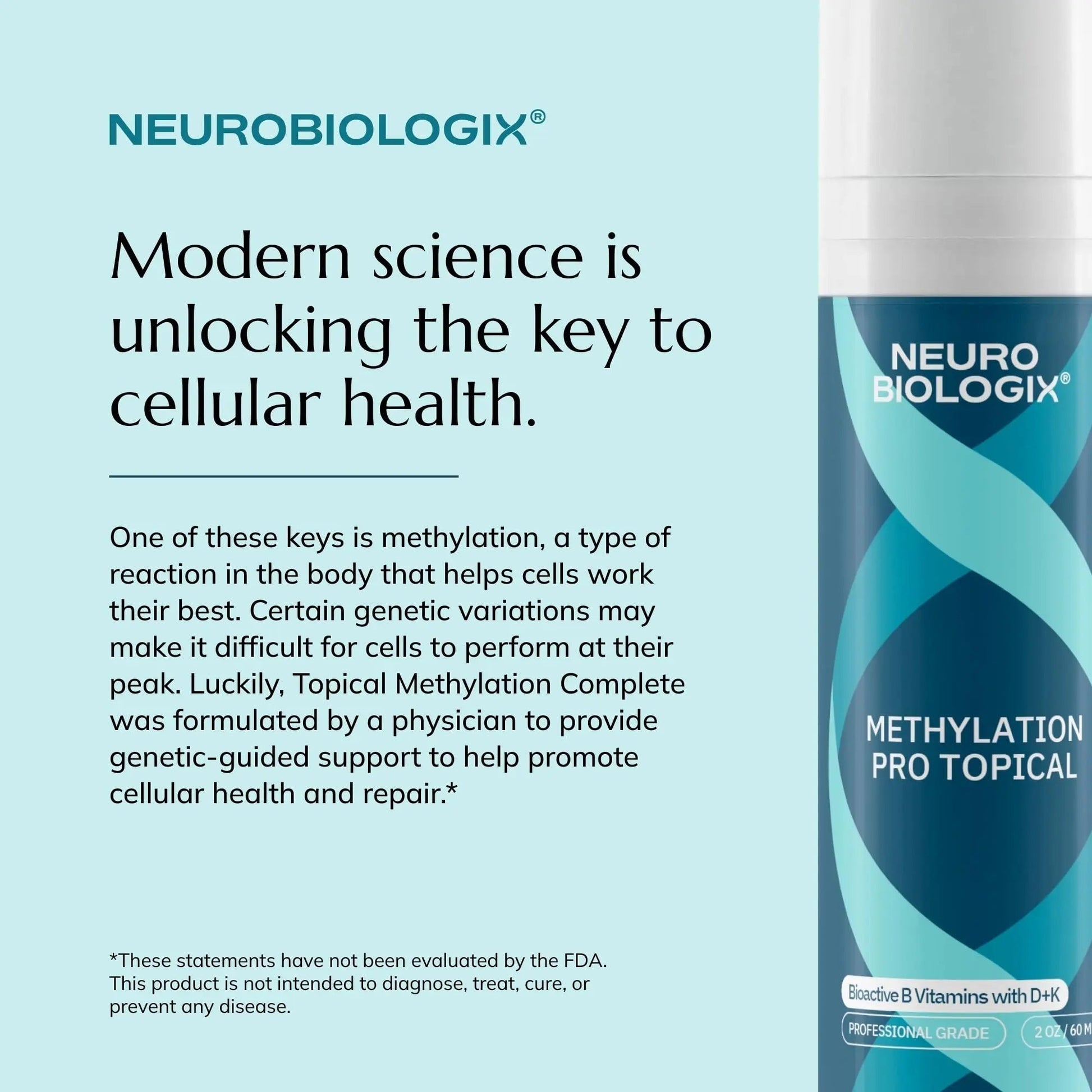 Neurobiologix Methylation Pro Topical for Men and Women, Bioactive B Vitamin Cream with Methylfolate, B6, B12, D3 & K1, Supports Cellular Energy NeurobiologixAu supplements
