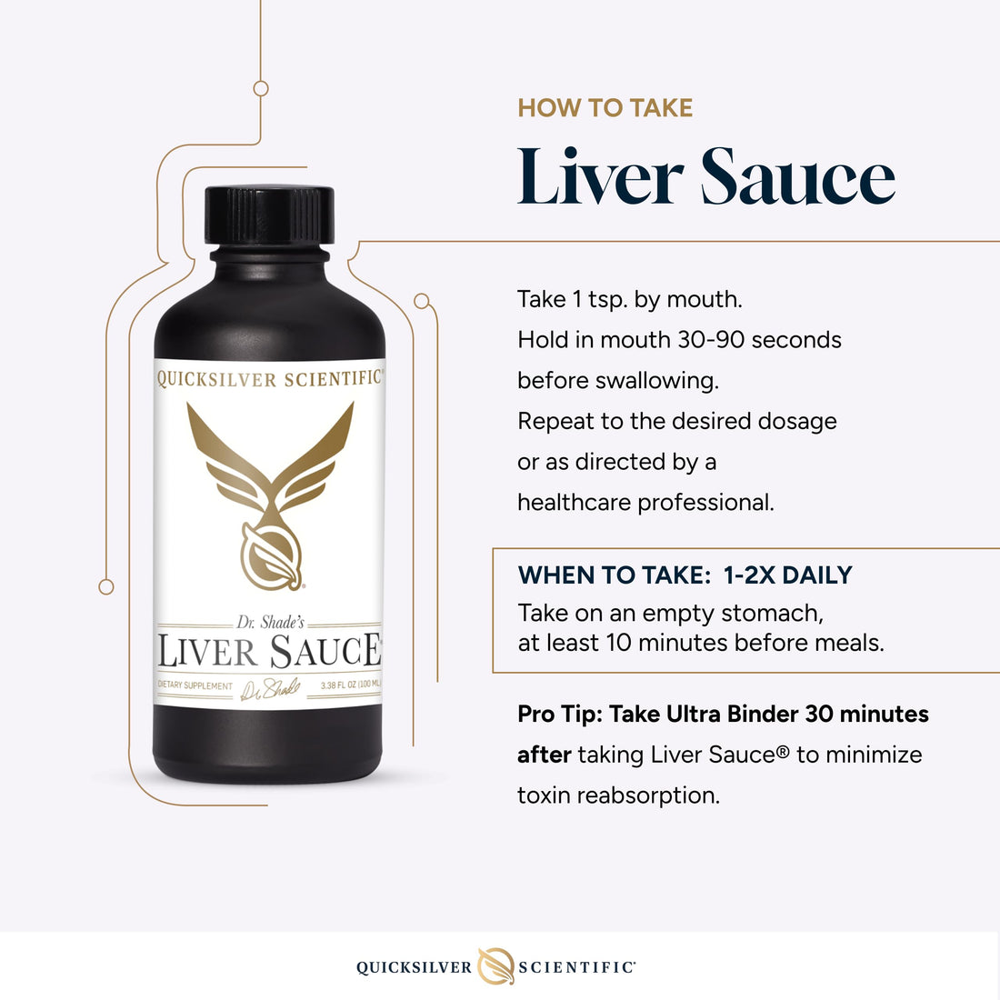 Quicksilver Scientific Liver Sauce - Liposomal Liver Detox with DIM, Quercetin, Lipoic Acid, Milk Thistle and Dandelion Root Supplement - Supports Bile & Toxin Momentum (100 ml / 3.38 oz) Quicksilver ScientificUS supplements