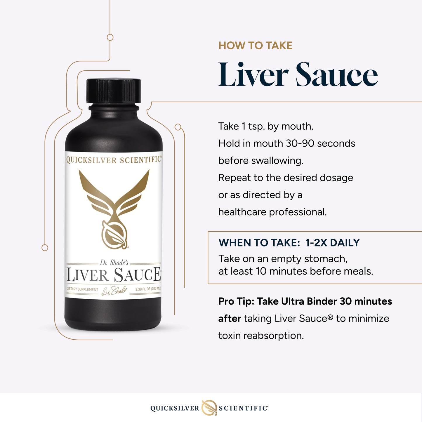 Quicksilver Scientific Liver Sauce - Liposomal Liver Detox with DIM, Quercetin, Lipoic Acid, Milk Thistle and Dandelion Root Supplement - Supports Bile & Toxin Momentum (100 ml / 3.38 oz) Quicksilver ScientificUS supplements